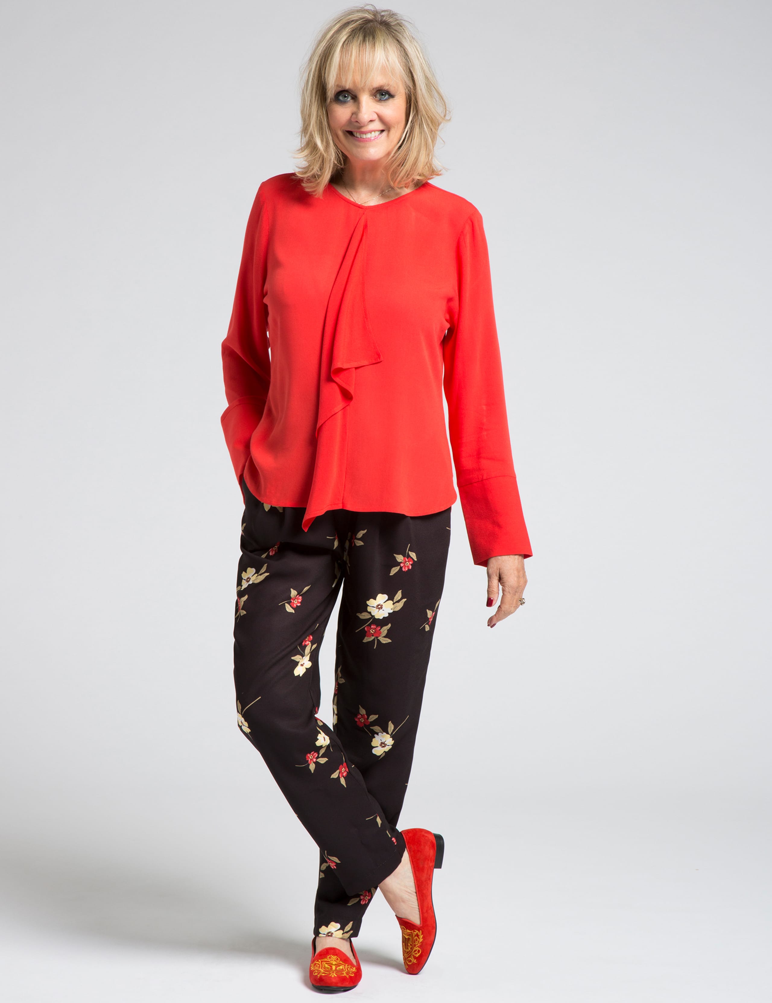 Frill Front Round Neck Blouse 1 of 4