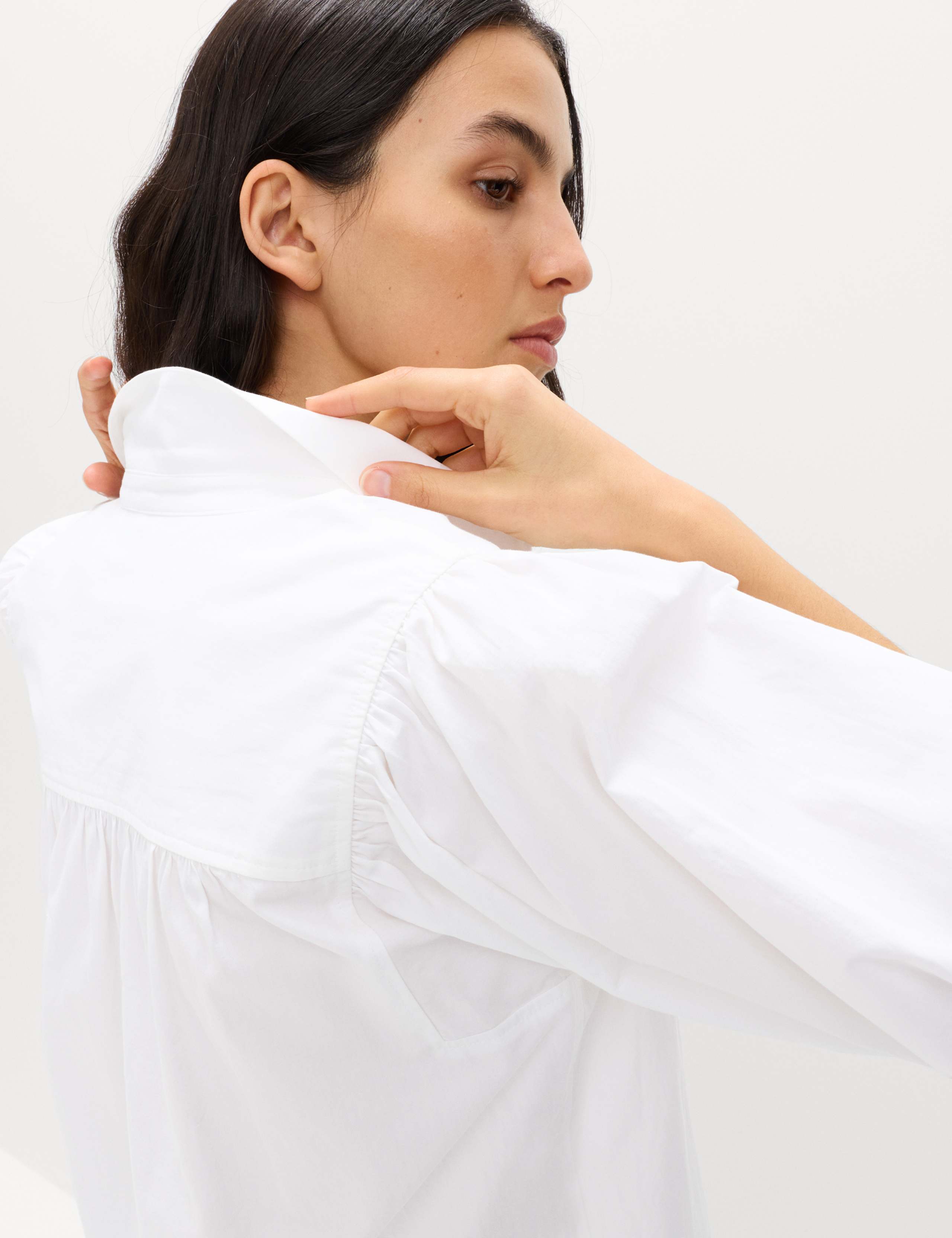 Pure Cotton Blouson Sleeve Shirt 5 of 6