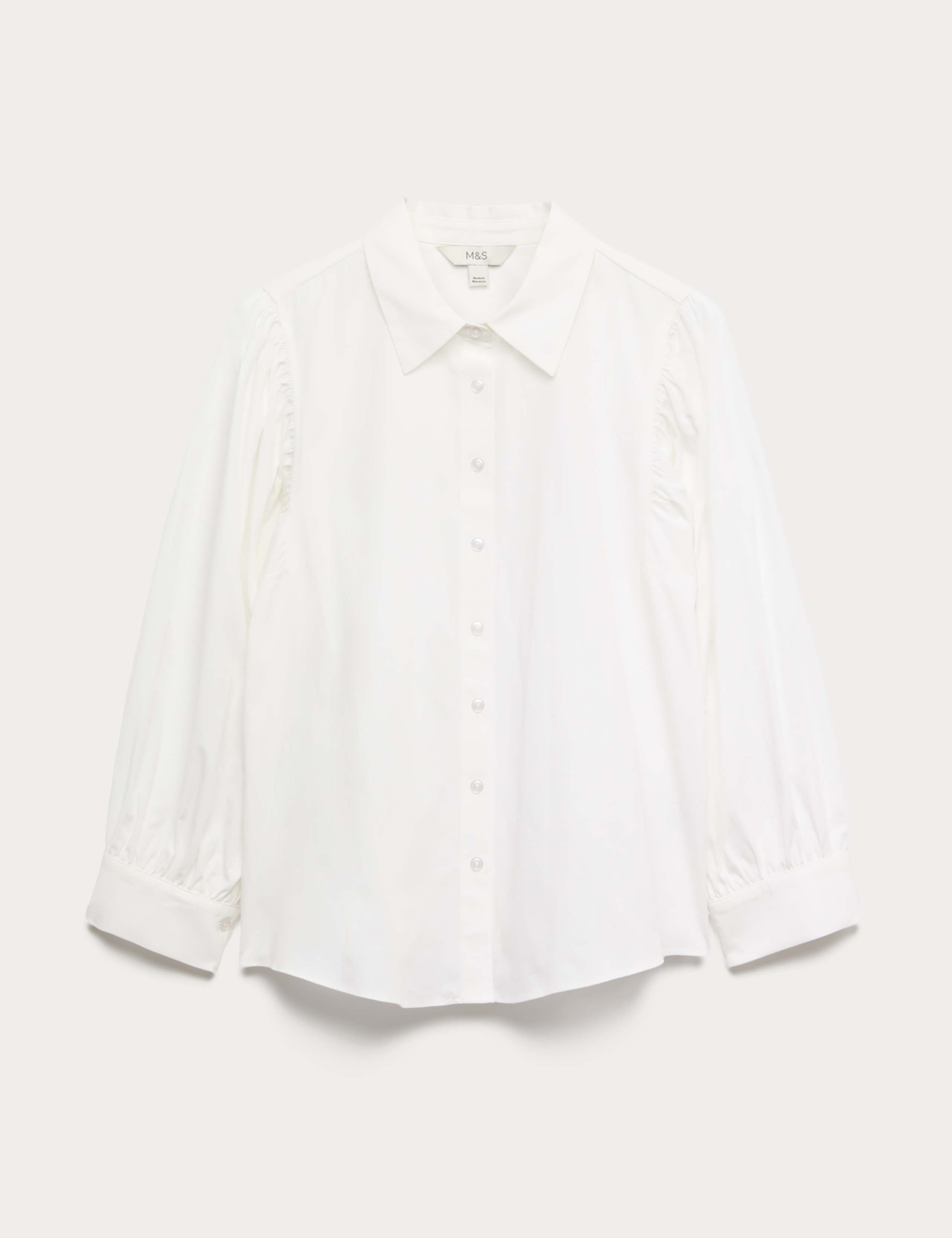 Pure Cotton Blouson Sleeve Shirt 2 of 6