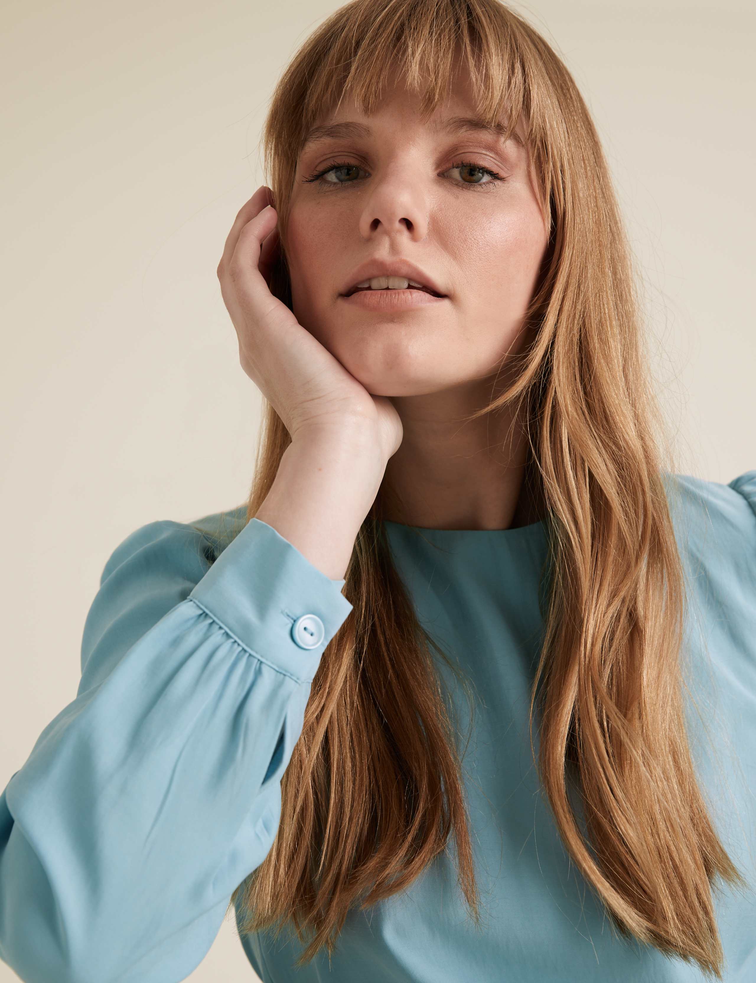 Round Neck Long Sleeve Blouse 5 of 6