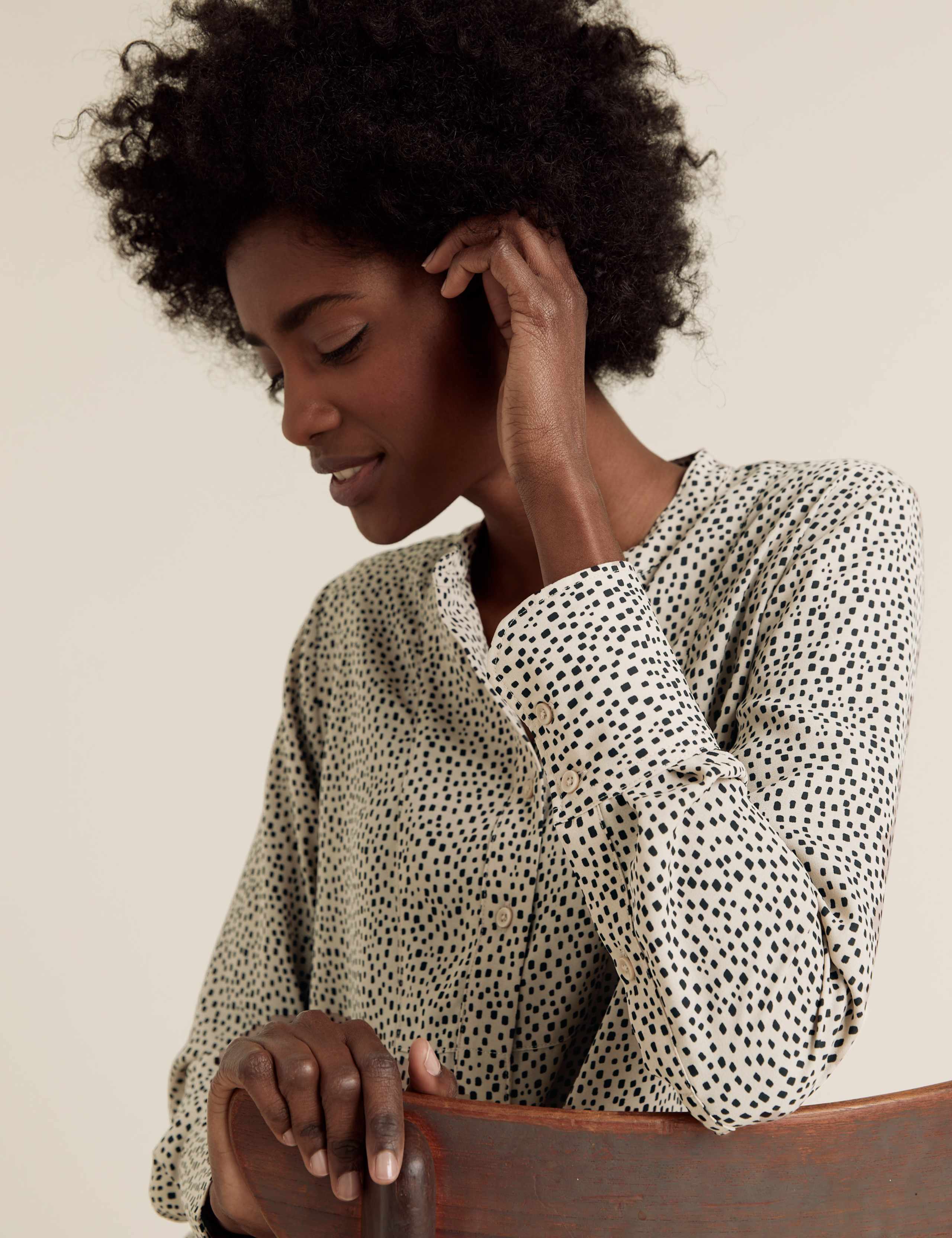 Printed Bib Detail Long Sleeve Tunic 5 of 6