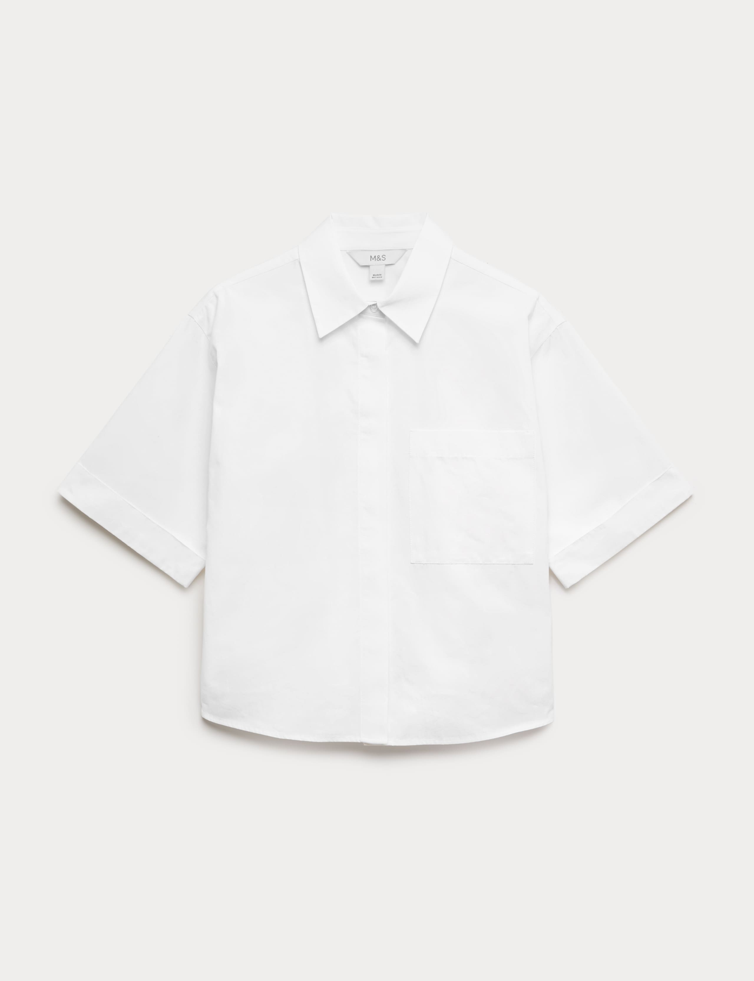 Pure Cotton Collared Boxy Shirt 2 of 6