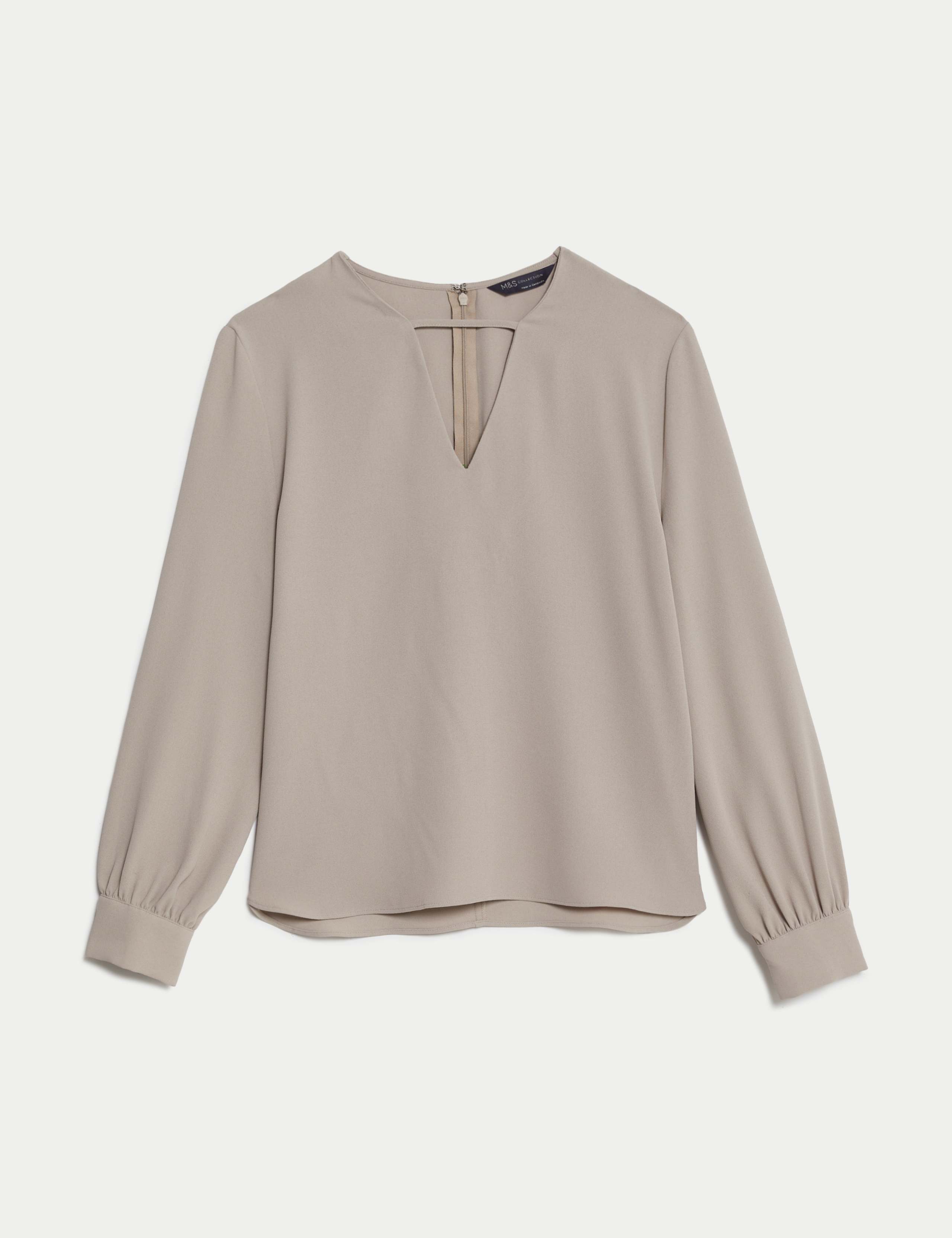 V-Neck Cutwork Detail Popover Blouse 2 of 5