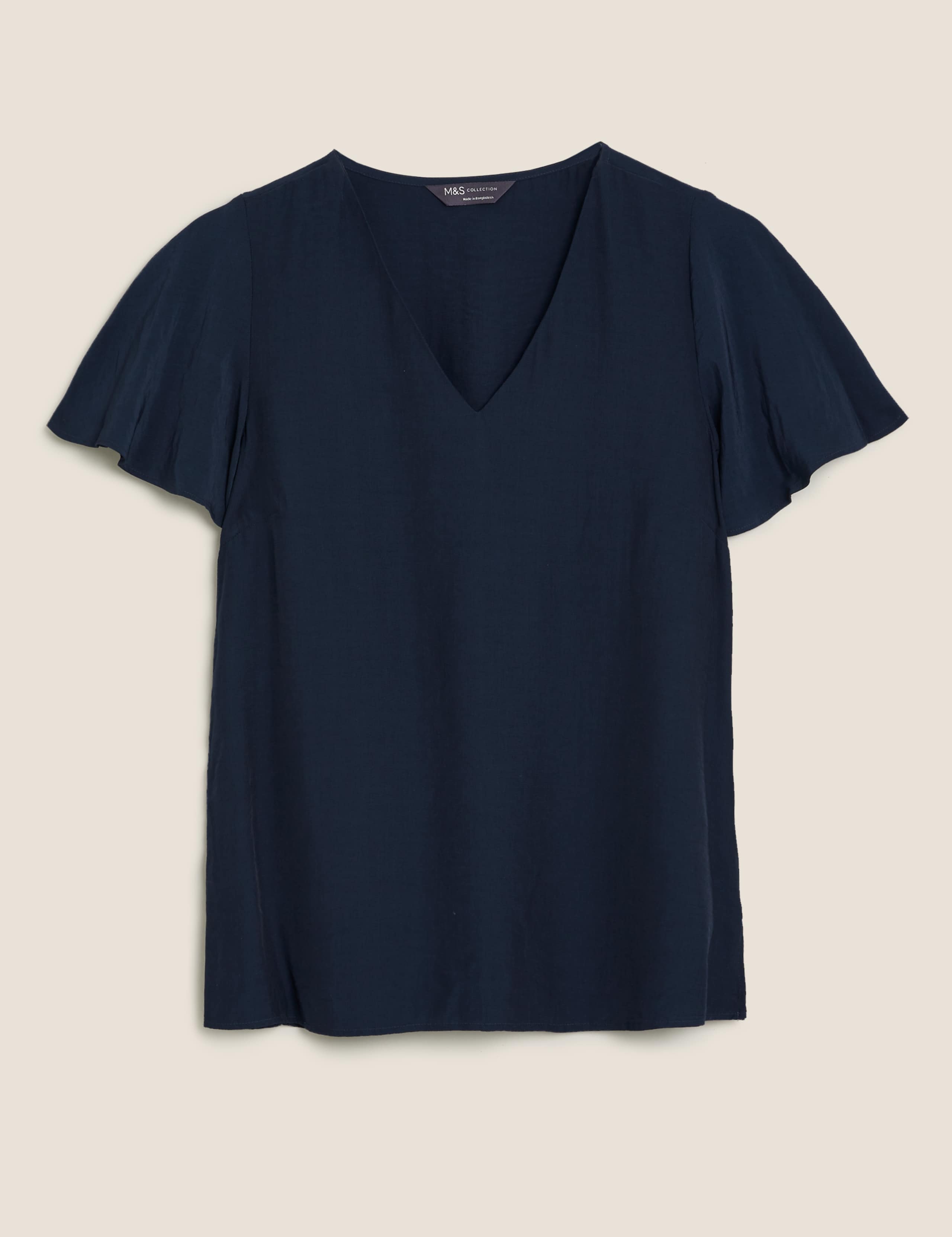 V-Neck Flutter Sleeve Top 2 of 5