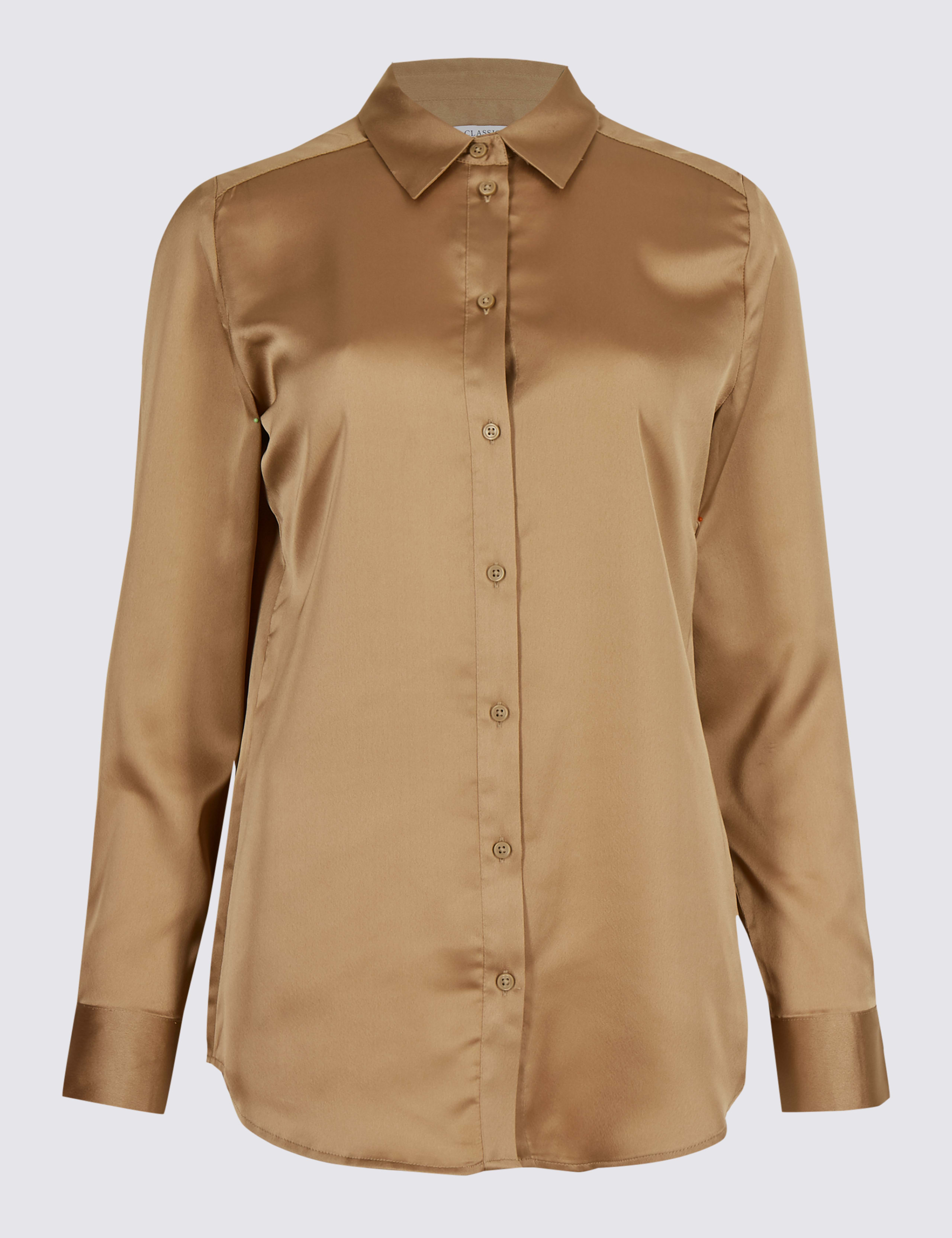 Satin Long Sleeve Shirt 2 of 4