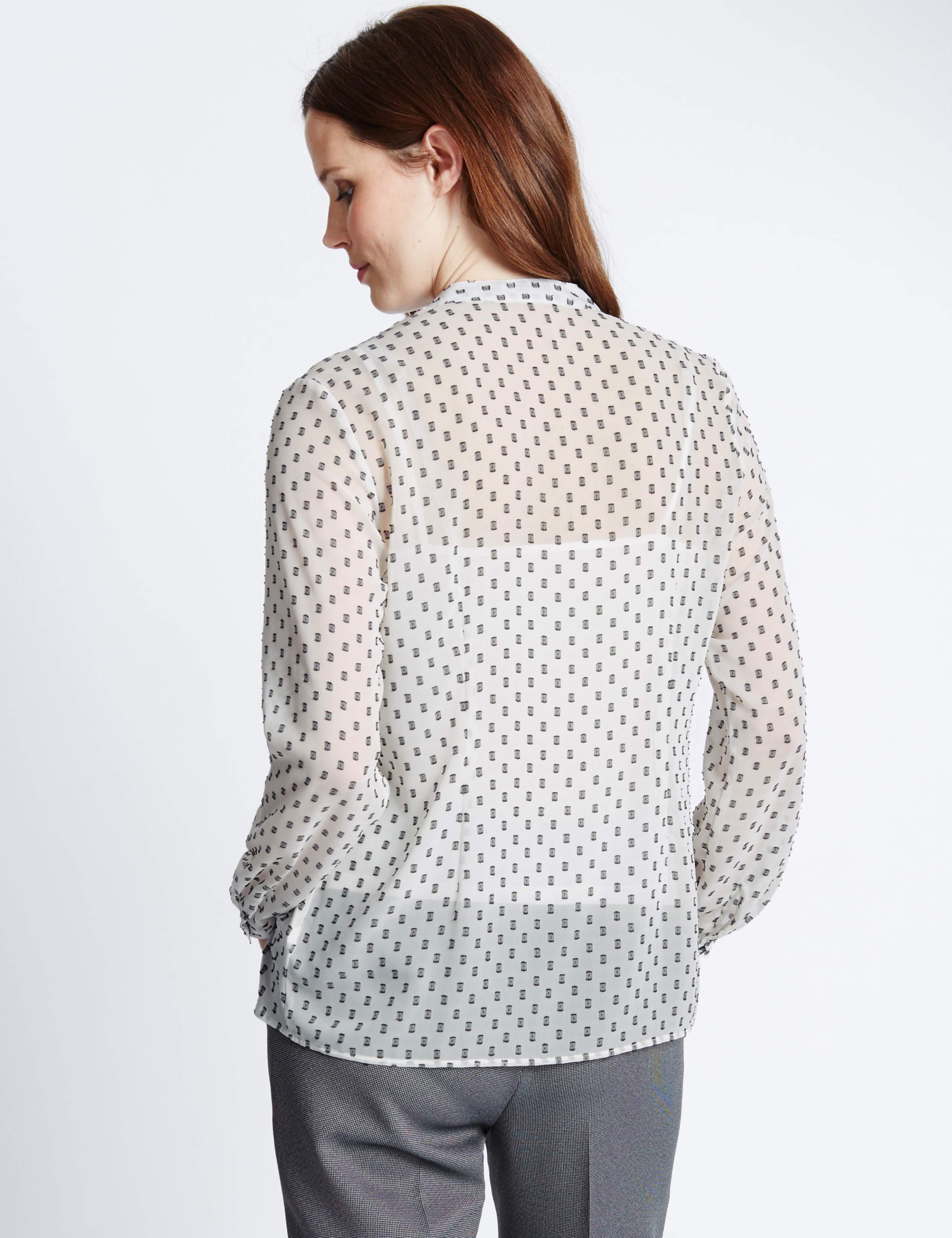 Clipped Blouse with Camisole 2 of 3