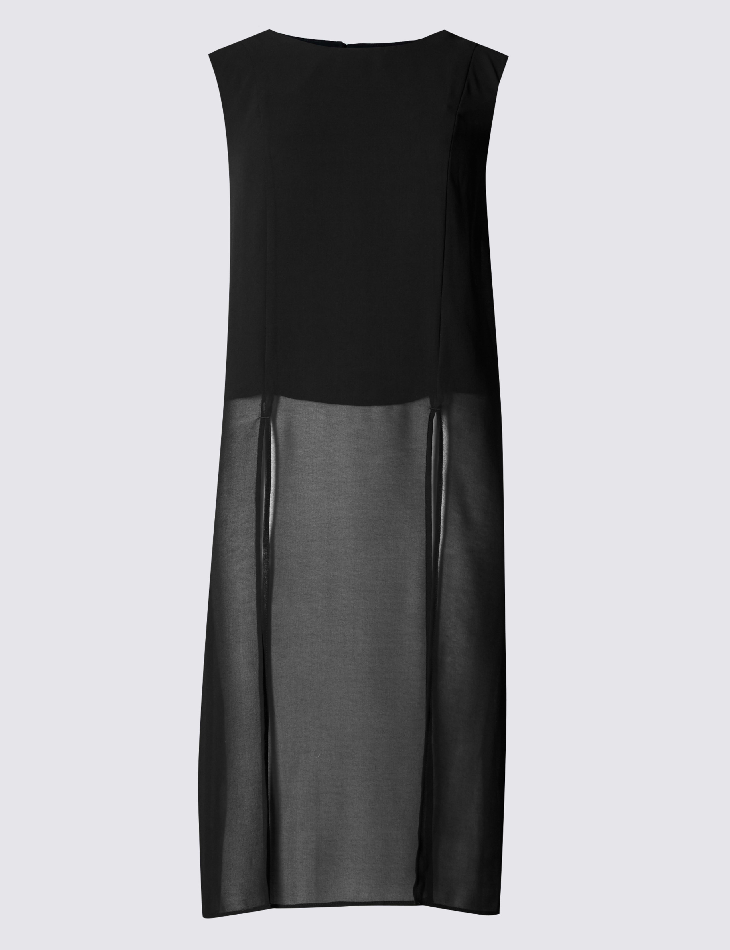 Sleeveless Sheer Longline Top 2 of 3