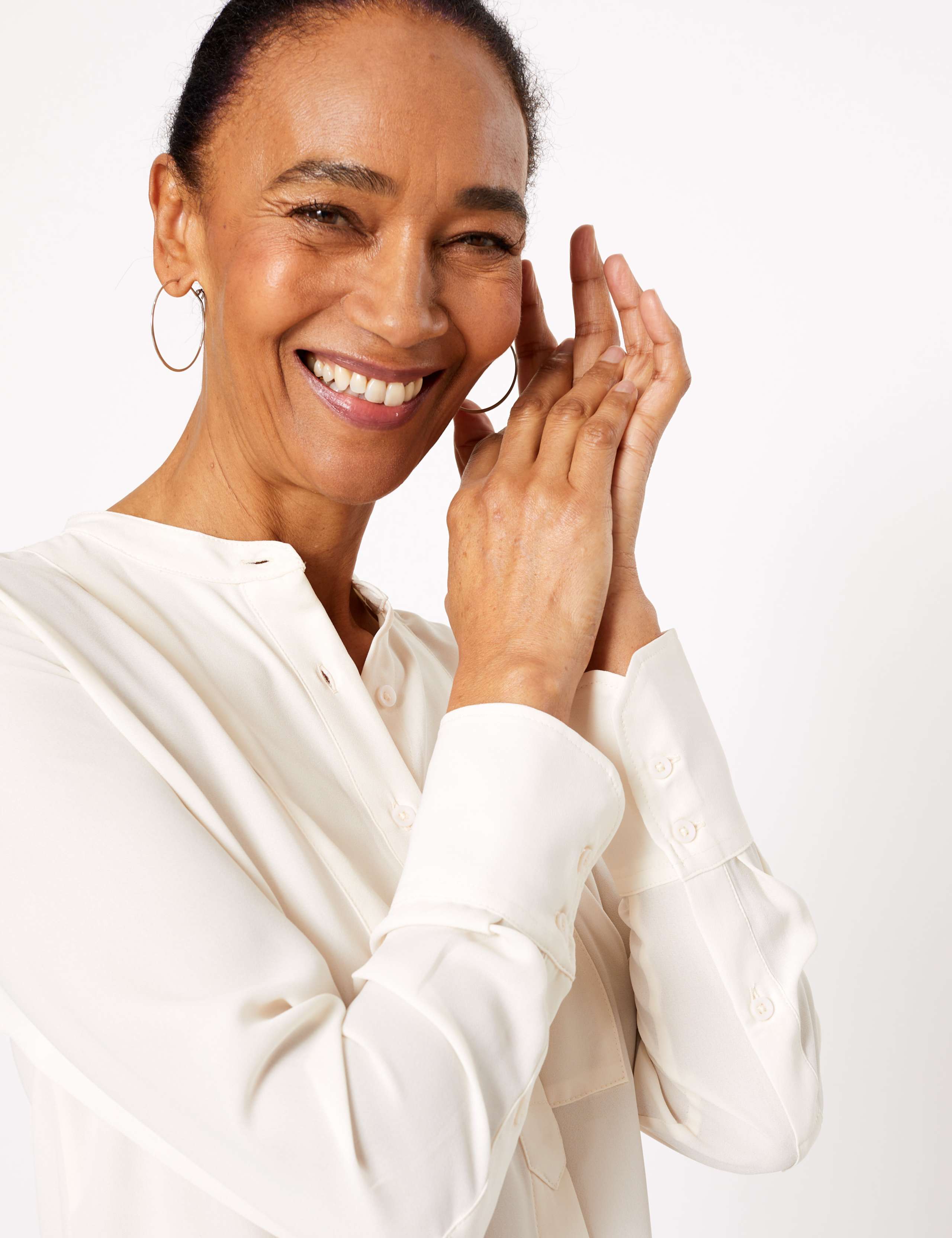 Bib Detailed Longline Blouse 1 of 4