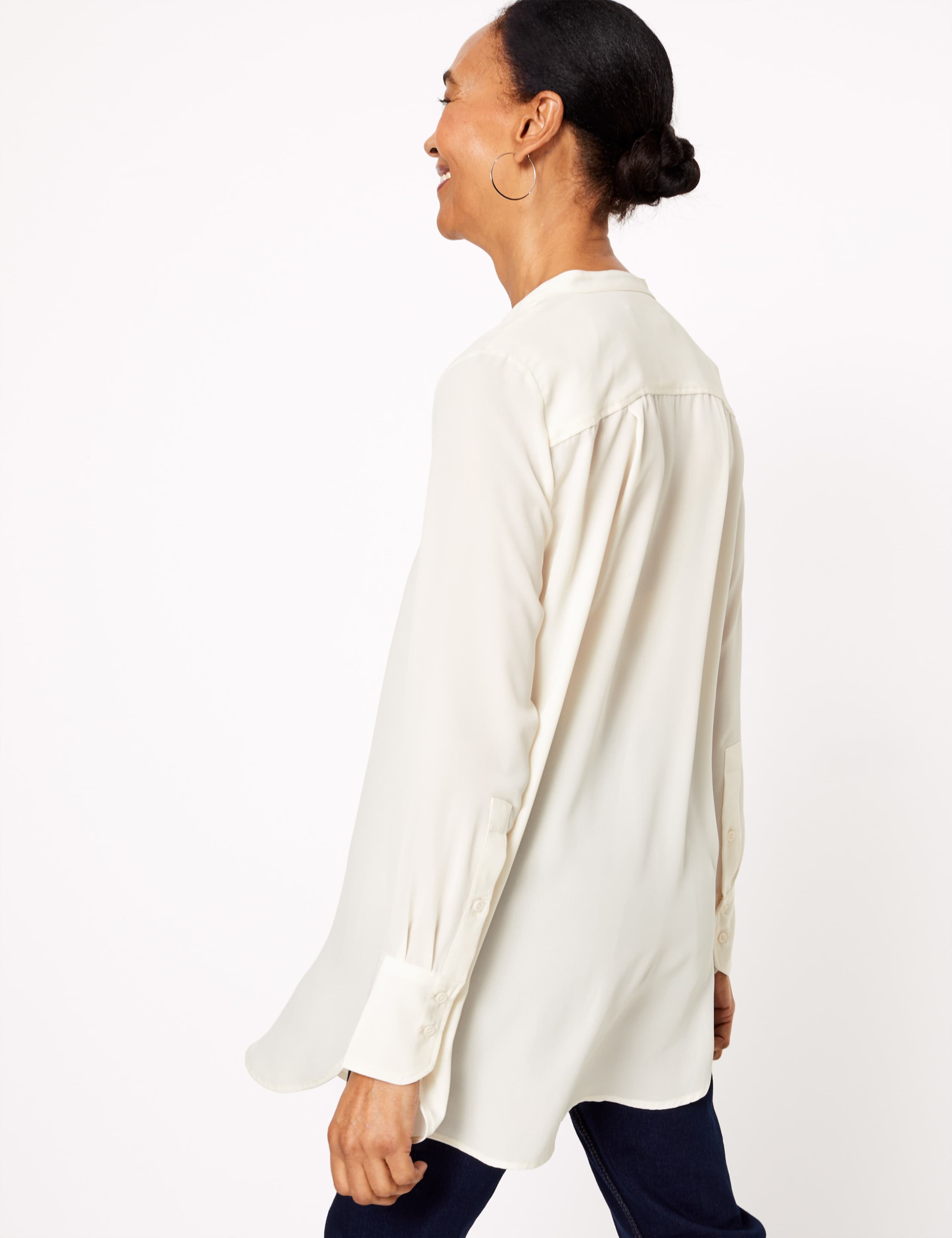 Bib Detailed Longline Blouse 4 of 4