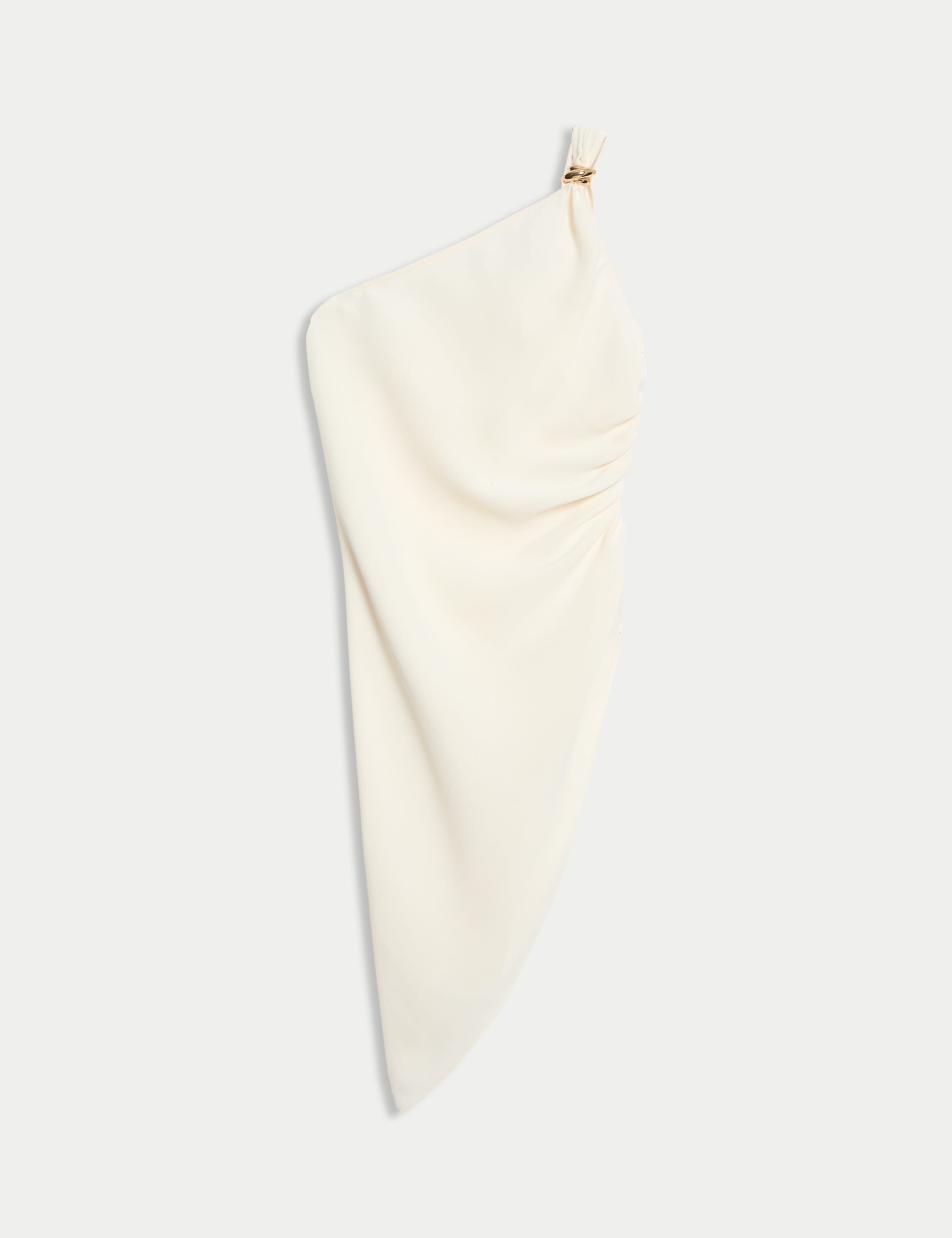 Ruched Hardware Detail Asymmetric Neck Top 2 of 6