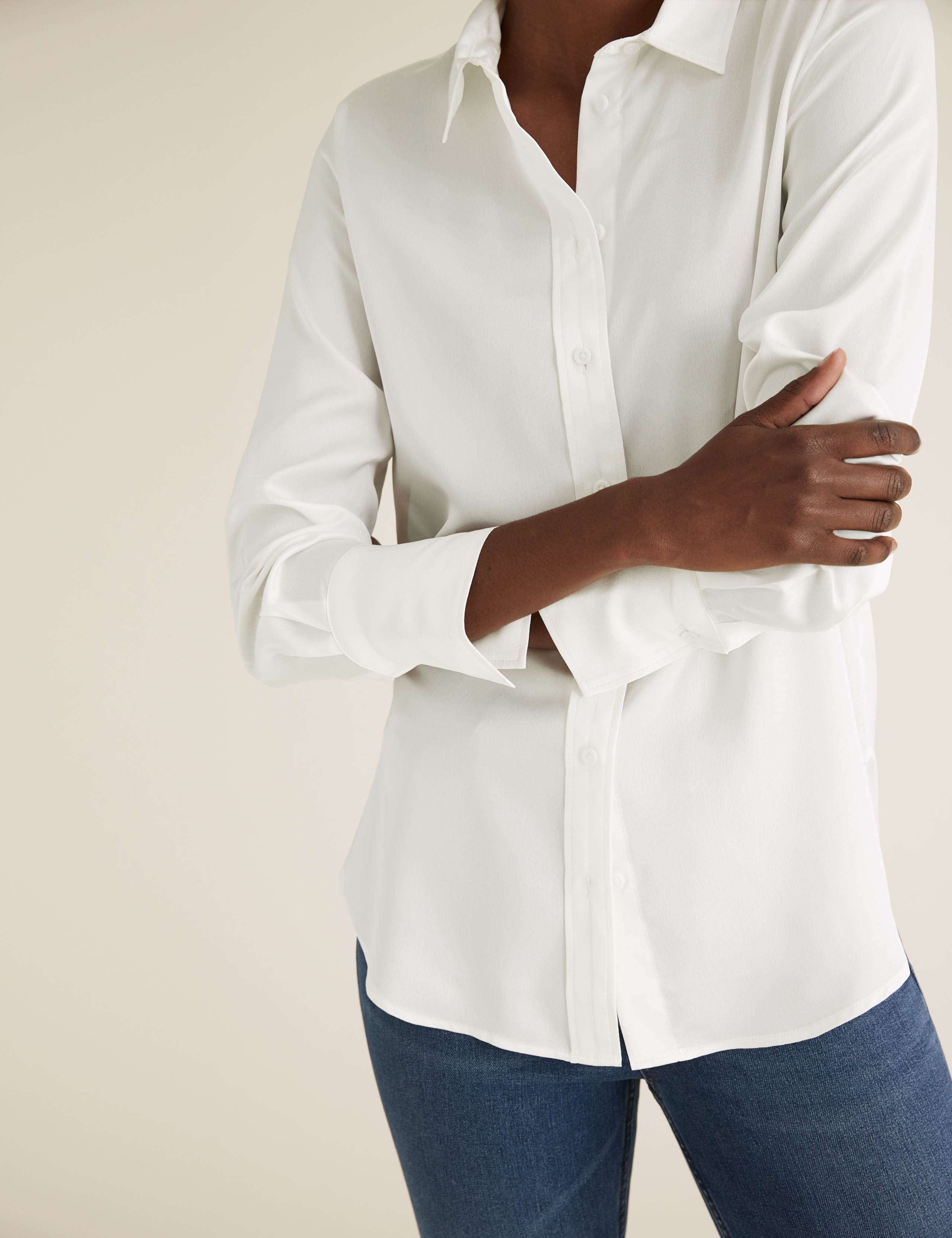 Satin Long Sleeve Shirt 3 of 4