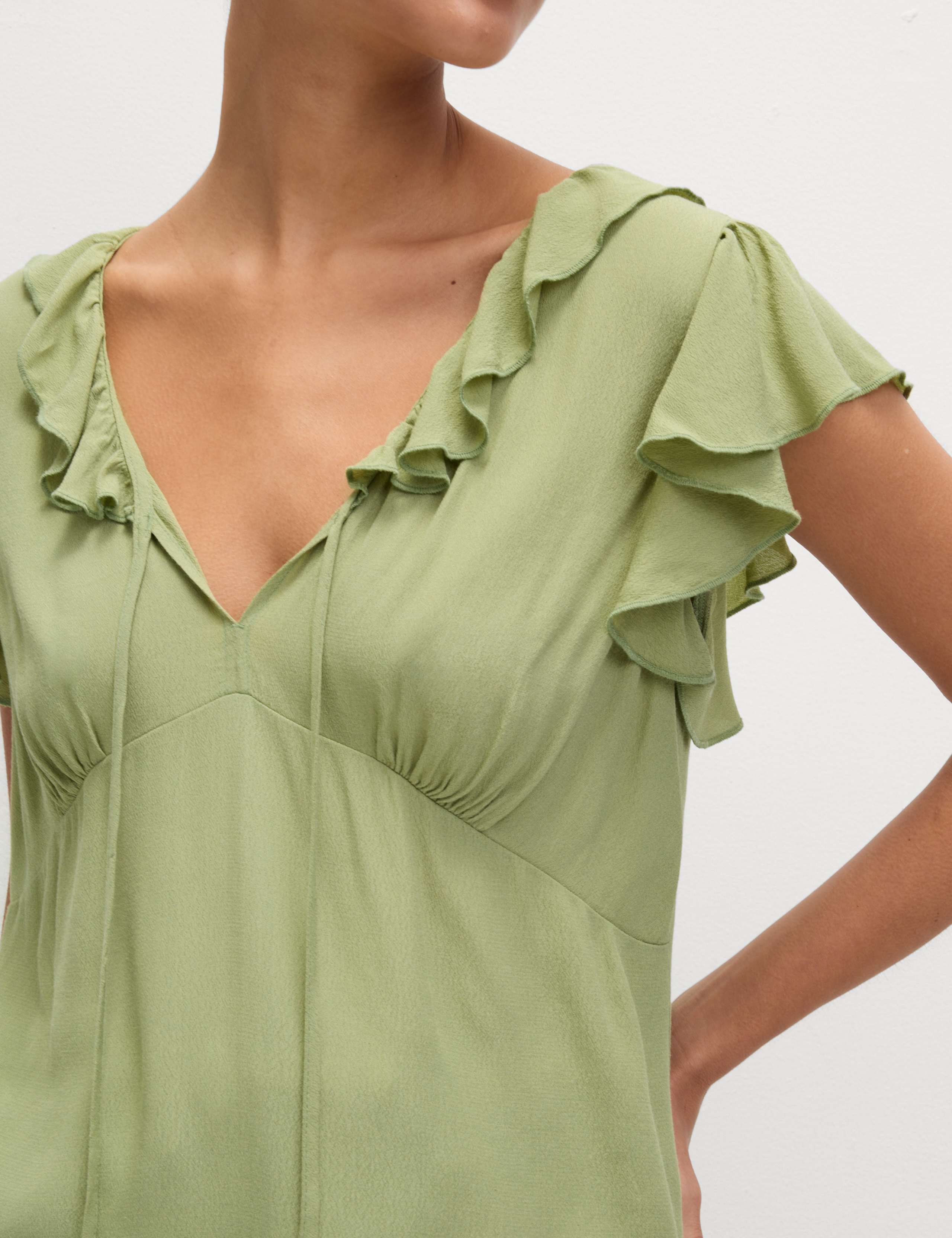 V-Neck Frill Detail Top 5 of 5