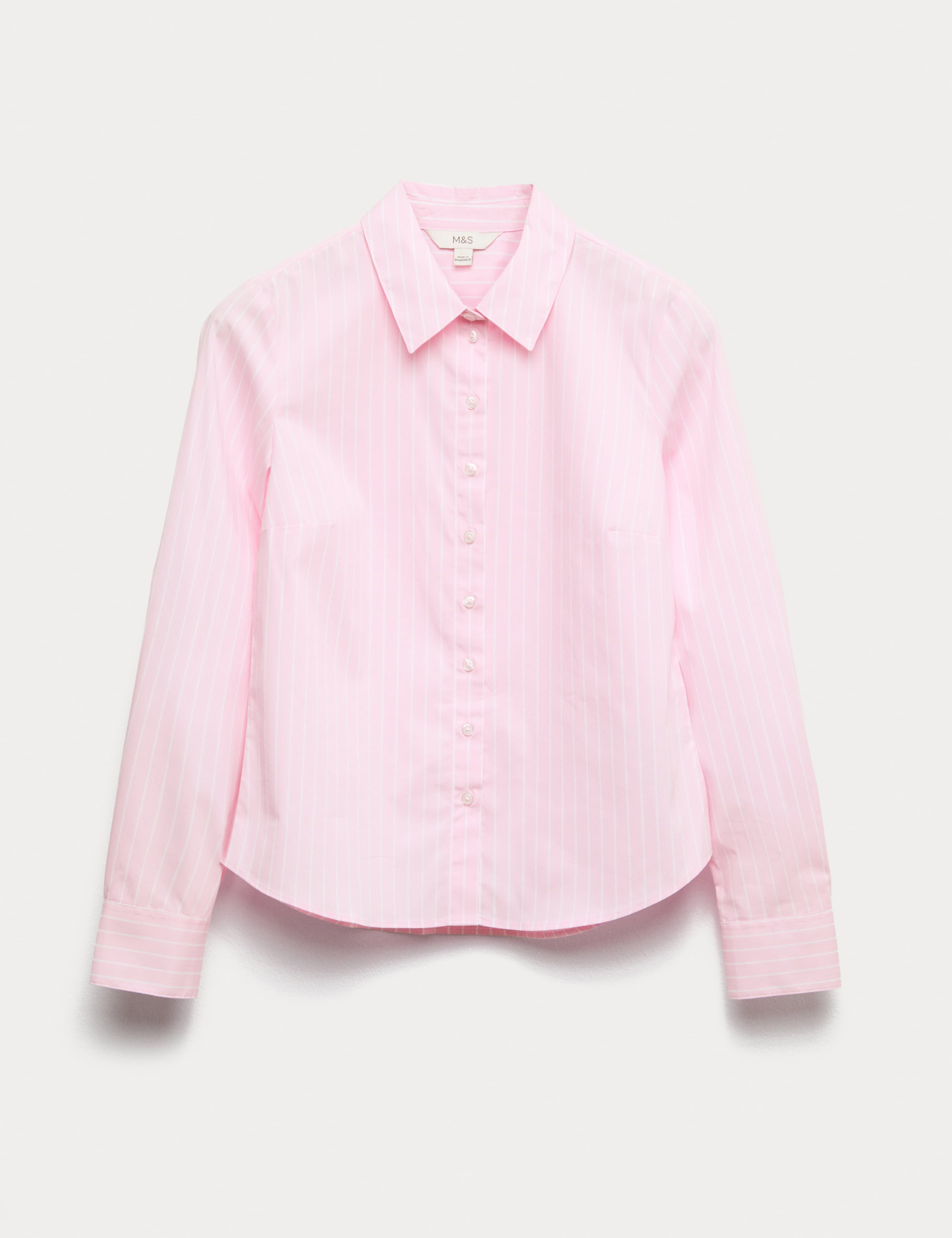 Cotton Rich Striped Collared Fitted Shirt 2 of 5
