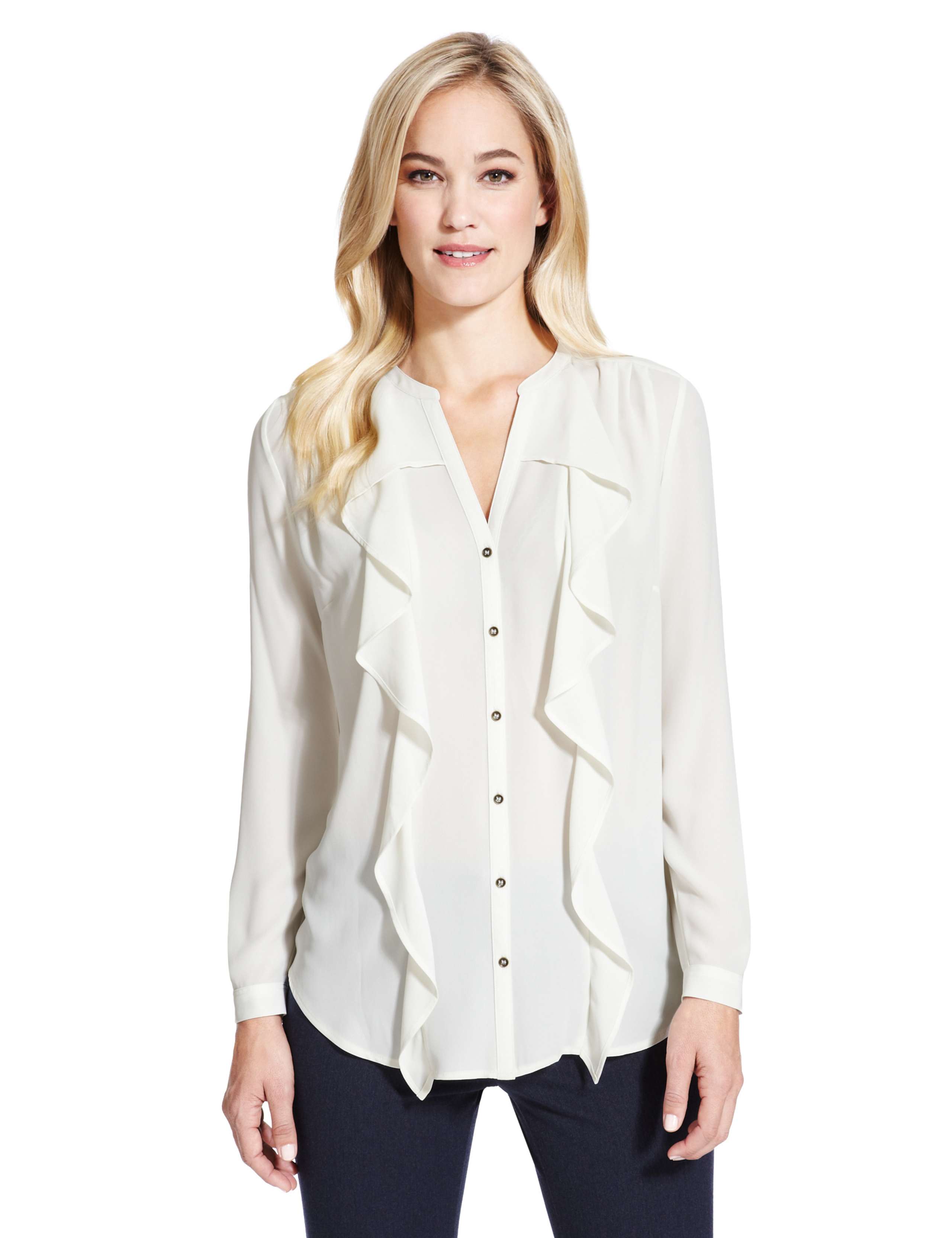 Cotton Modal V-Neck Relaxed Top 1 of 7