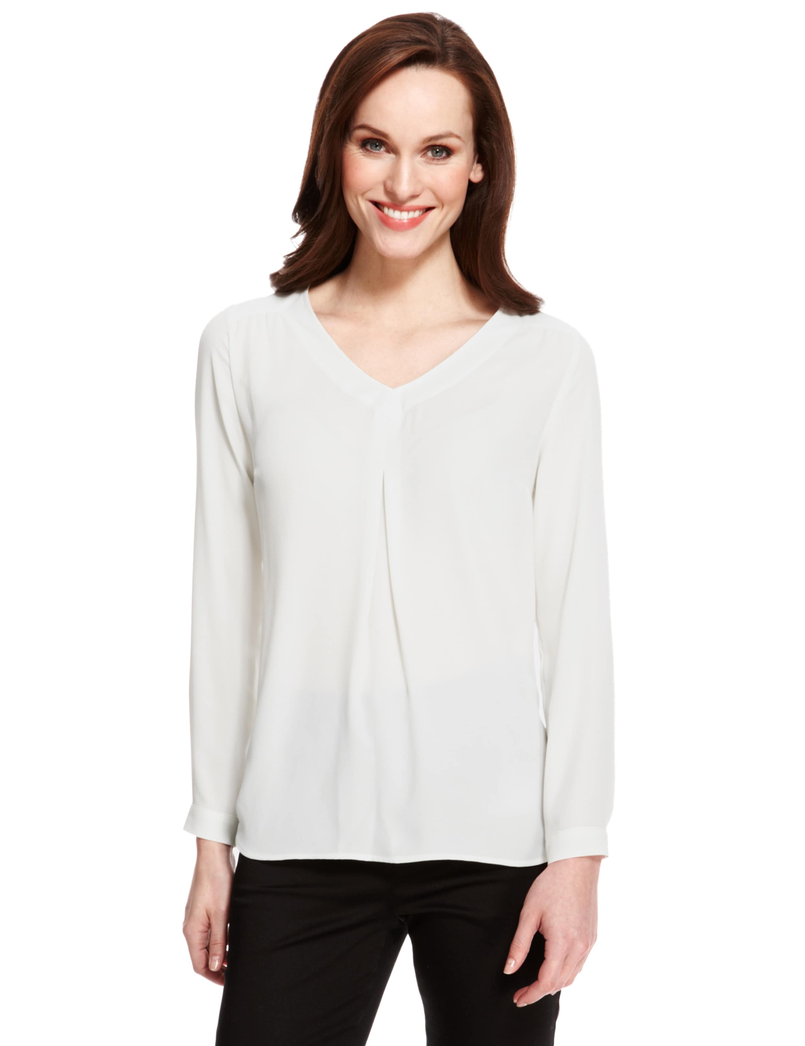 V-Neck Long Sleeve Blouse 1 of 5
