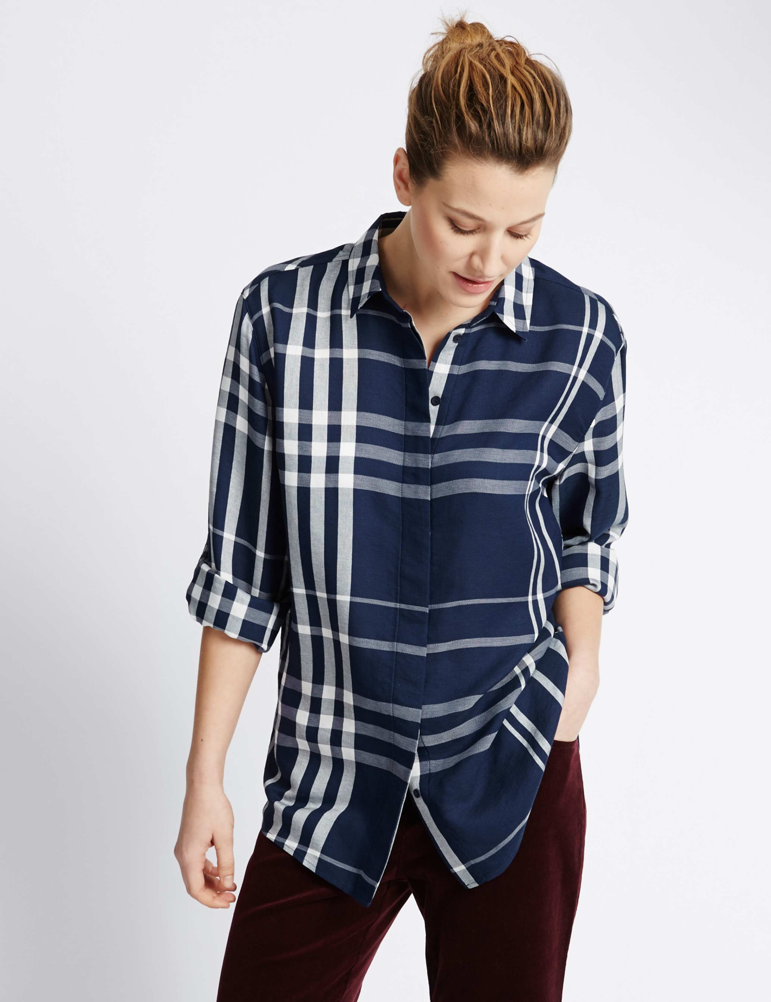 Checked Boyfriend Shirt 1 of 3