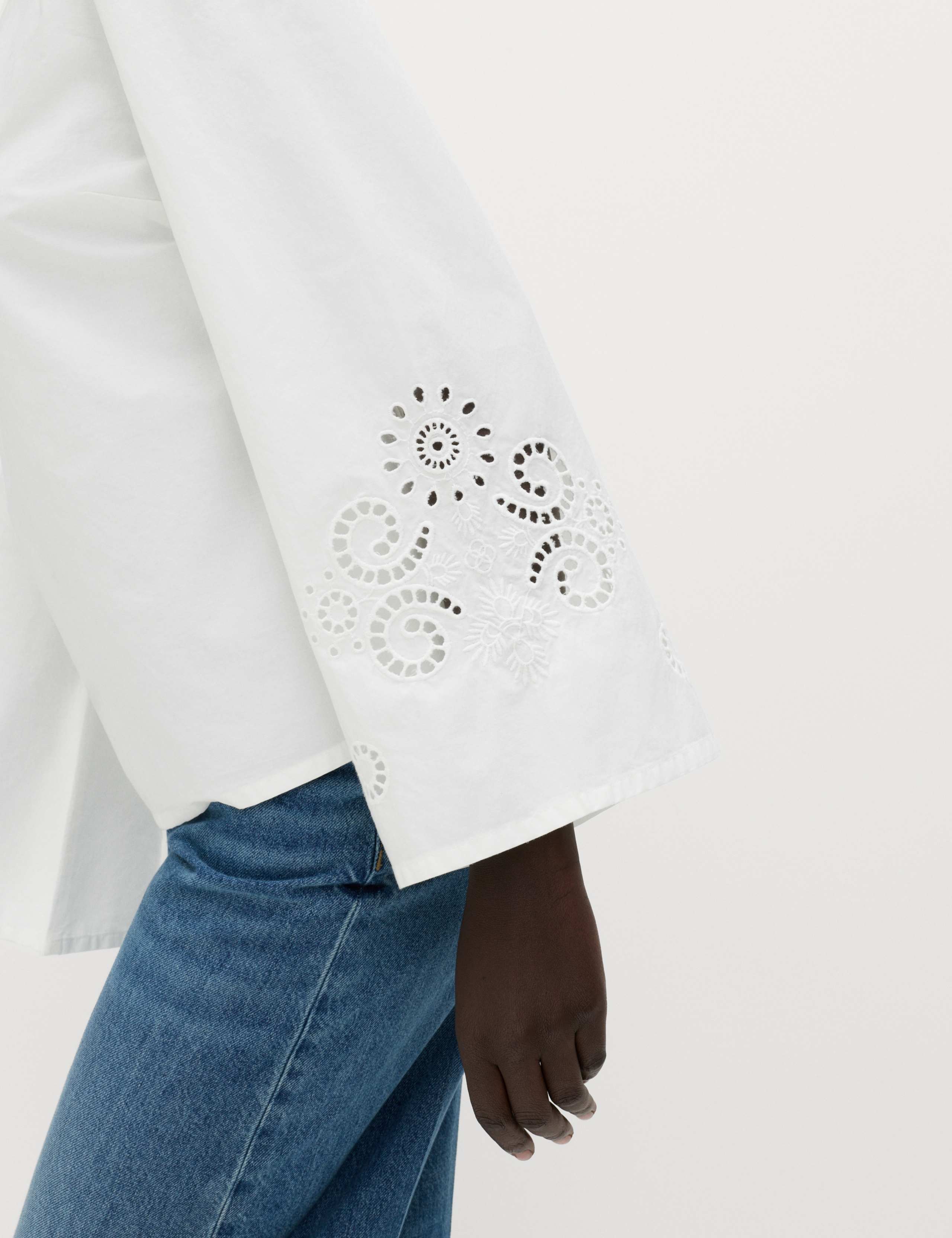 Pure Cotton Cutwork Detail Blouse 3 of 6