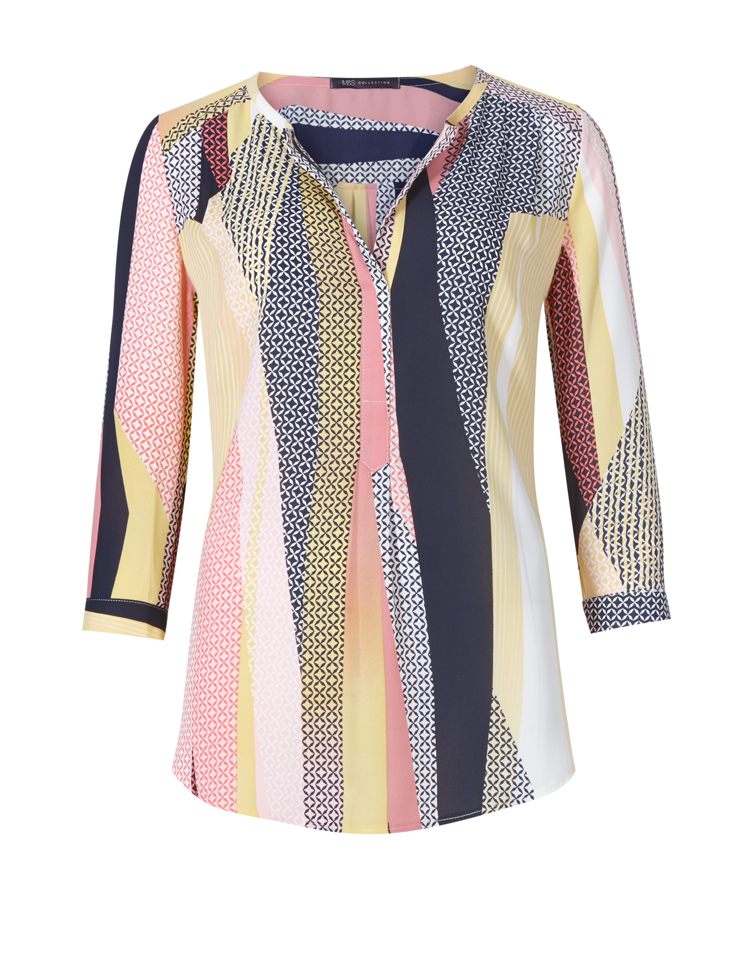 3/4 Sleeve Abstract Print Blouse 2 of 4