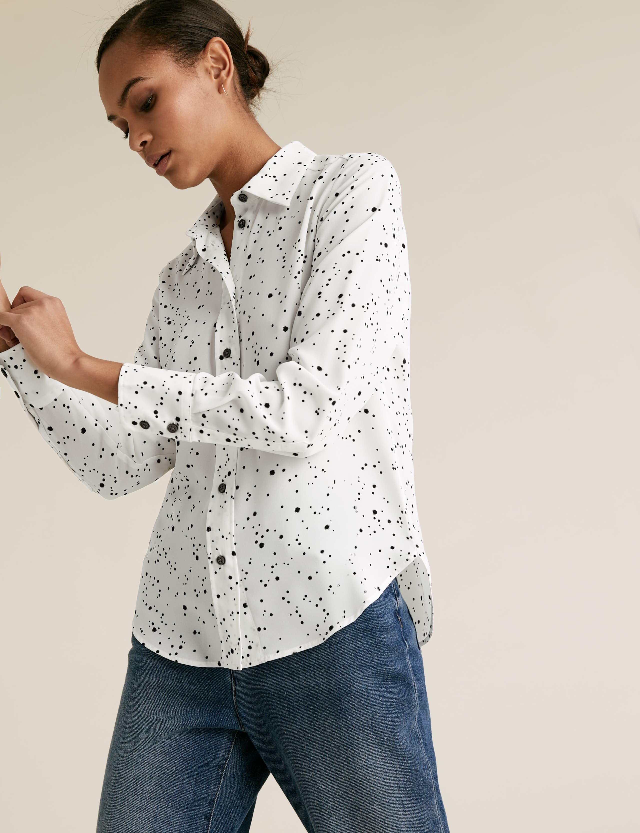 Printed Collared Long Sleeve Shirt 4 of 5