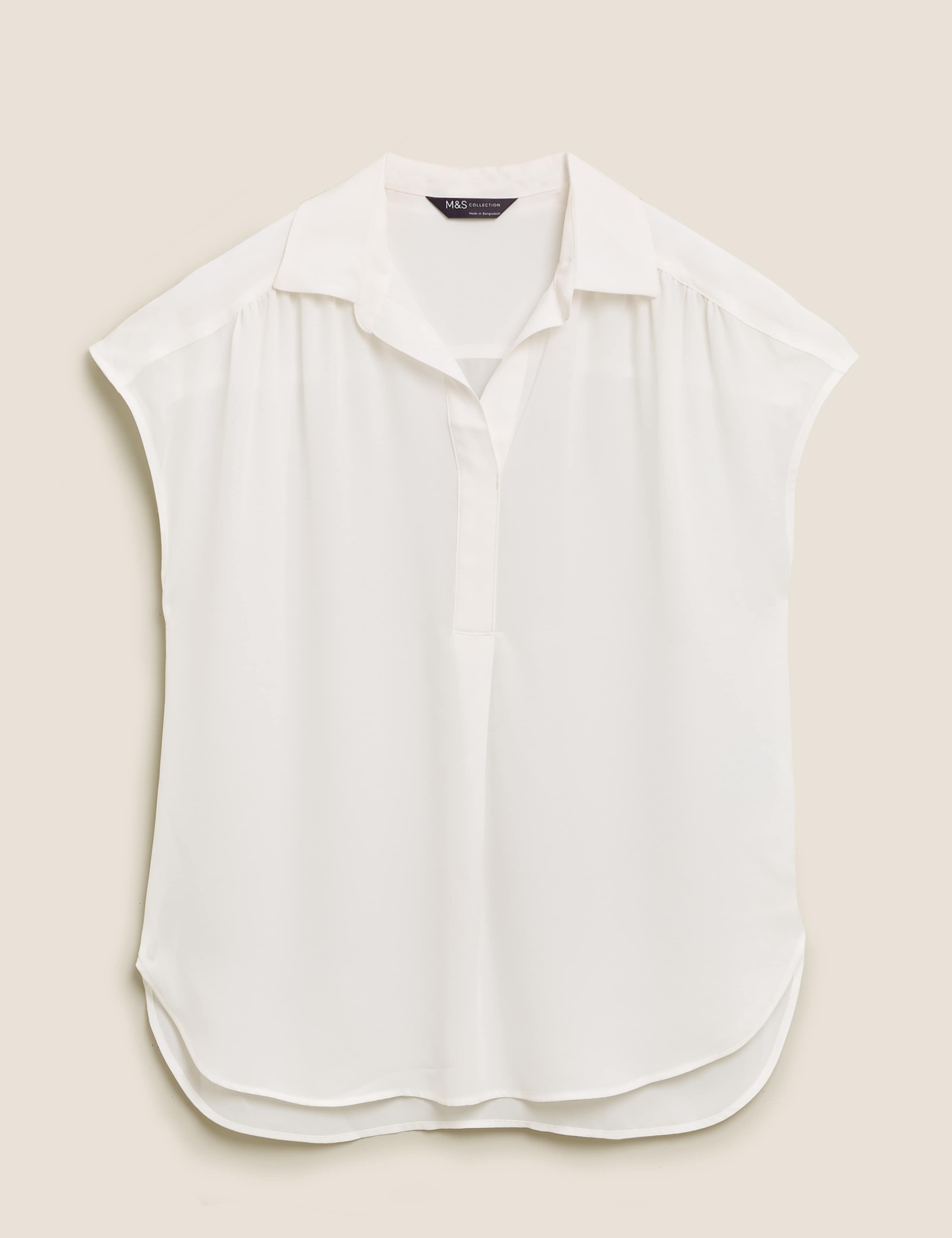 Collared Sleeveless Shell Top 2 of 6