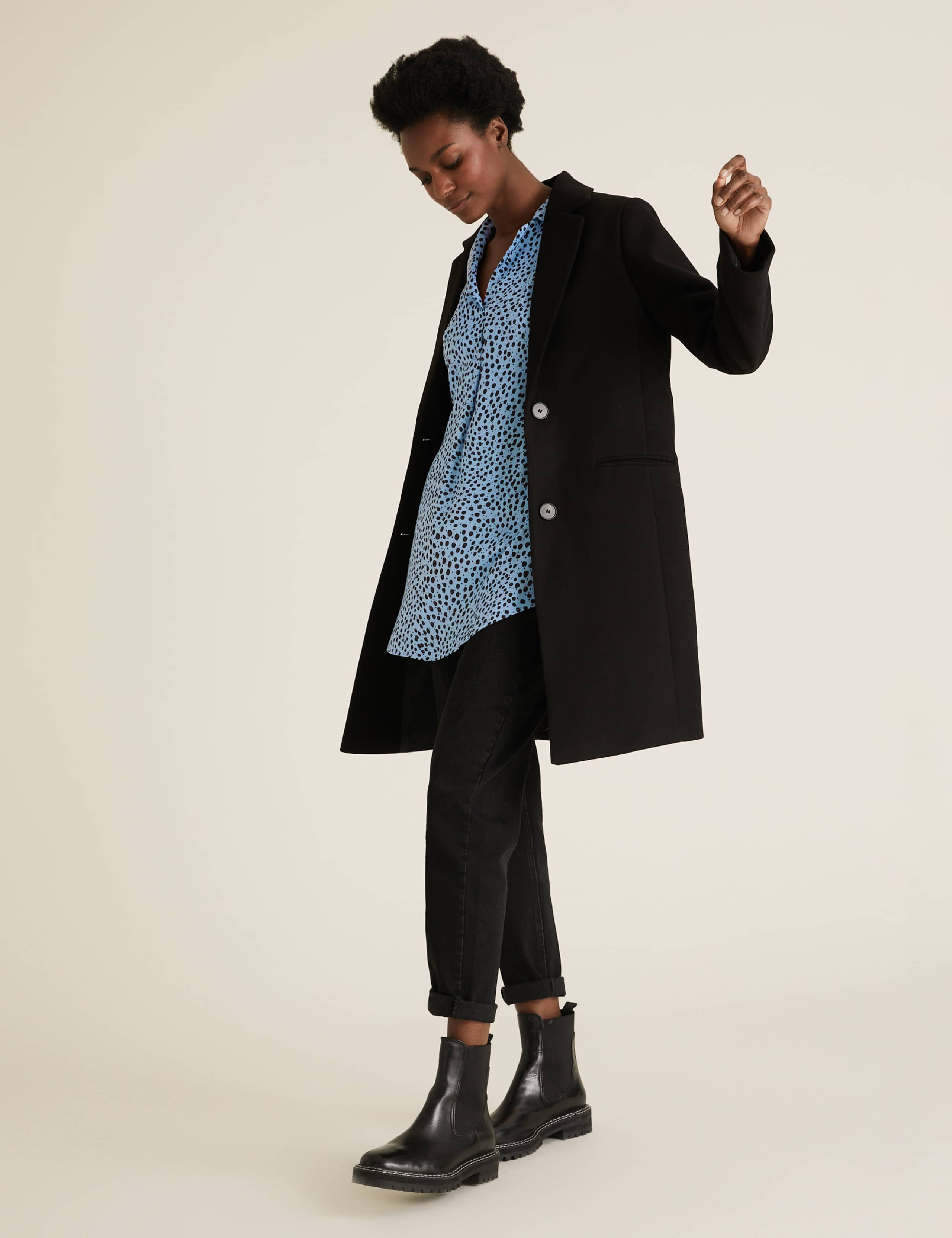 Printed Collared Short Sleeve Tunic 1 of 6