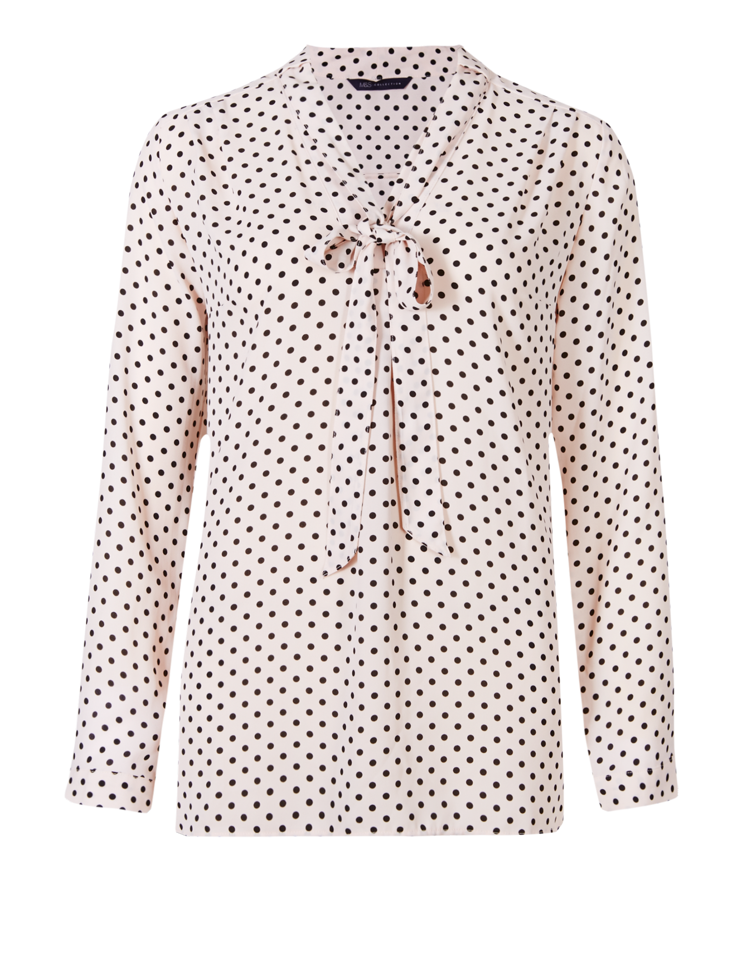Front Tie Spotted Blouse 2 of 4