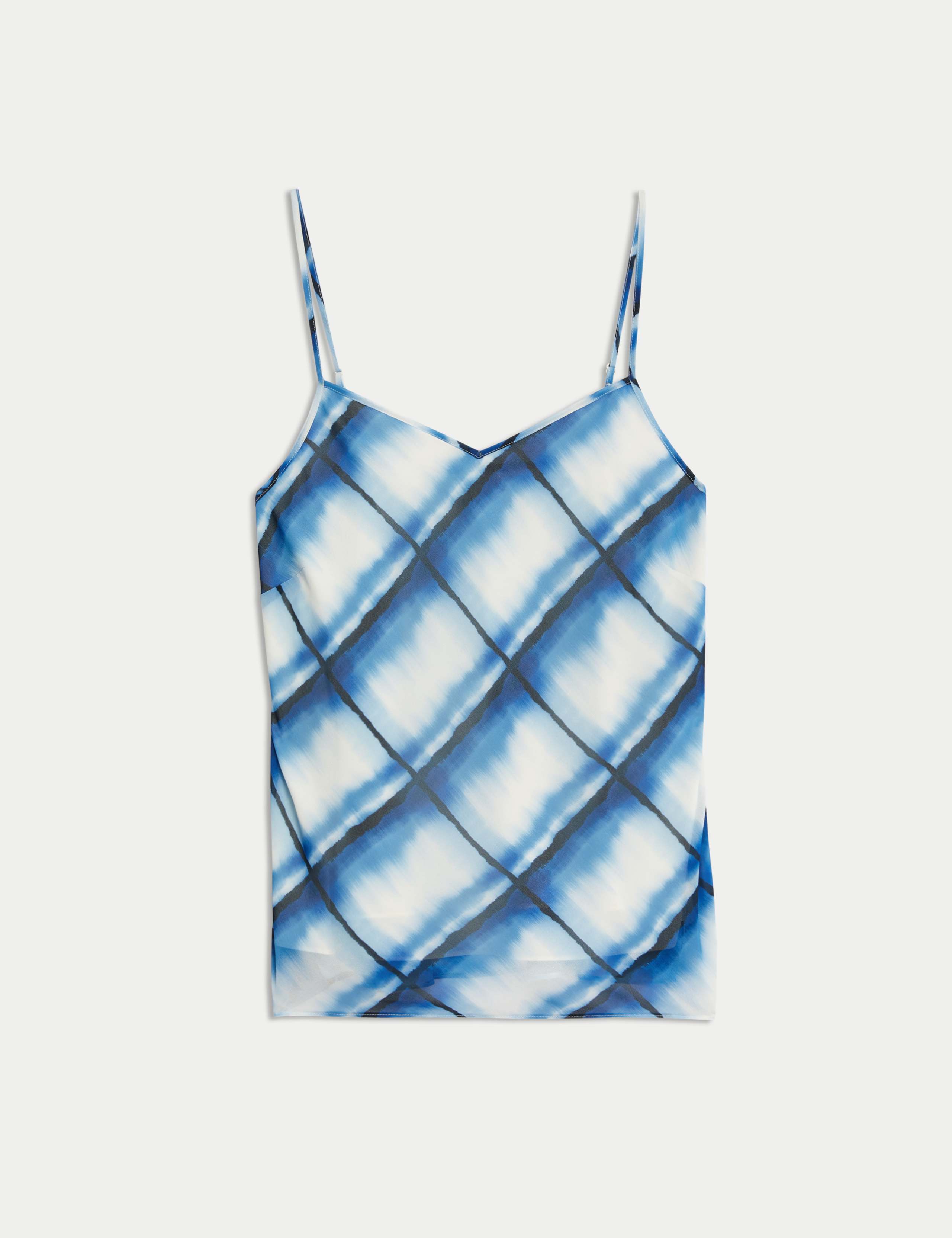 Checked V-Neck Cami Top 2 of 5