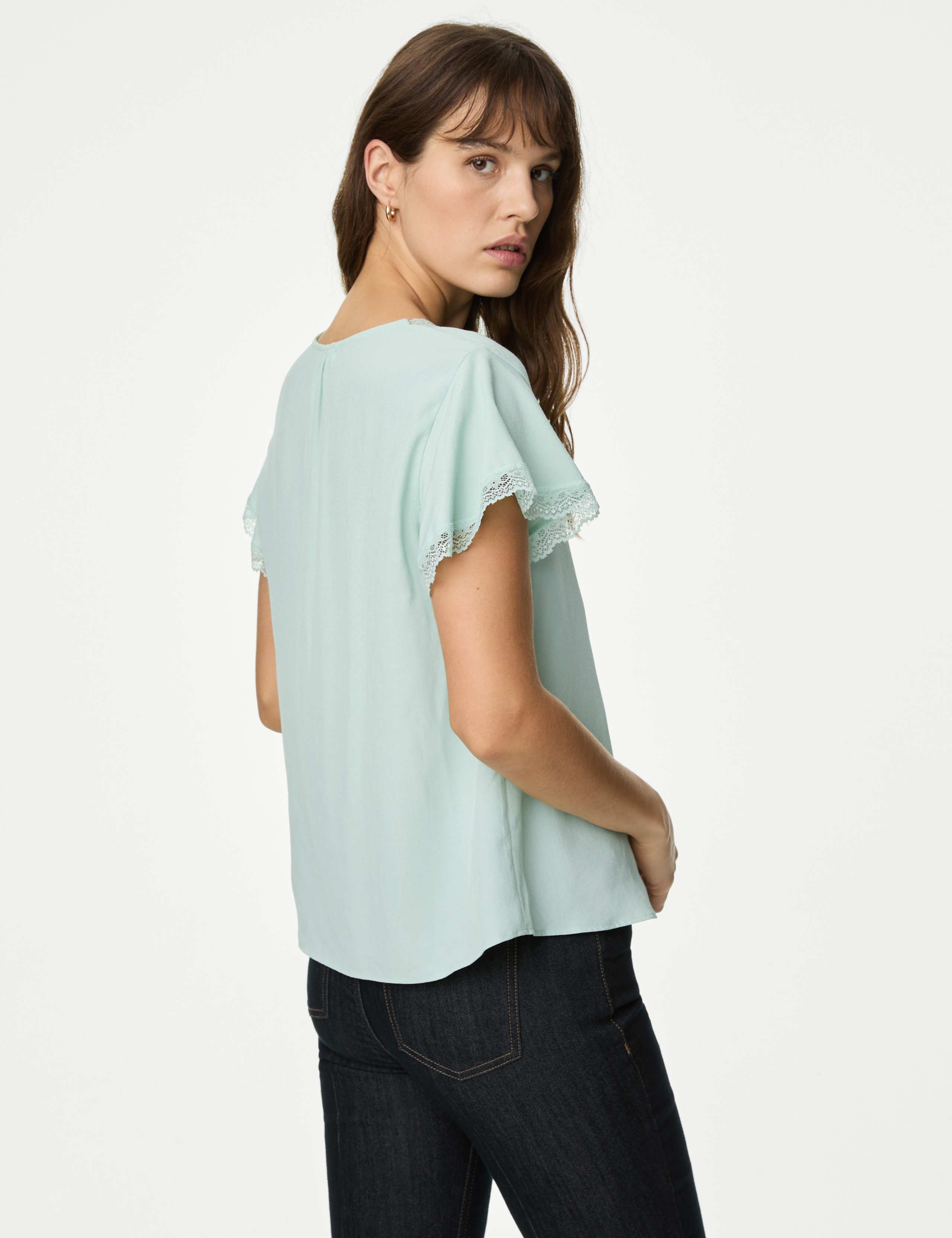 V-Neck Frill Detail Top 4 of 4