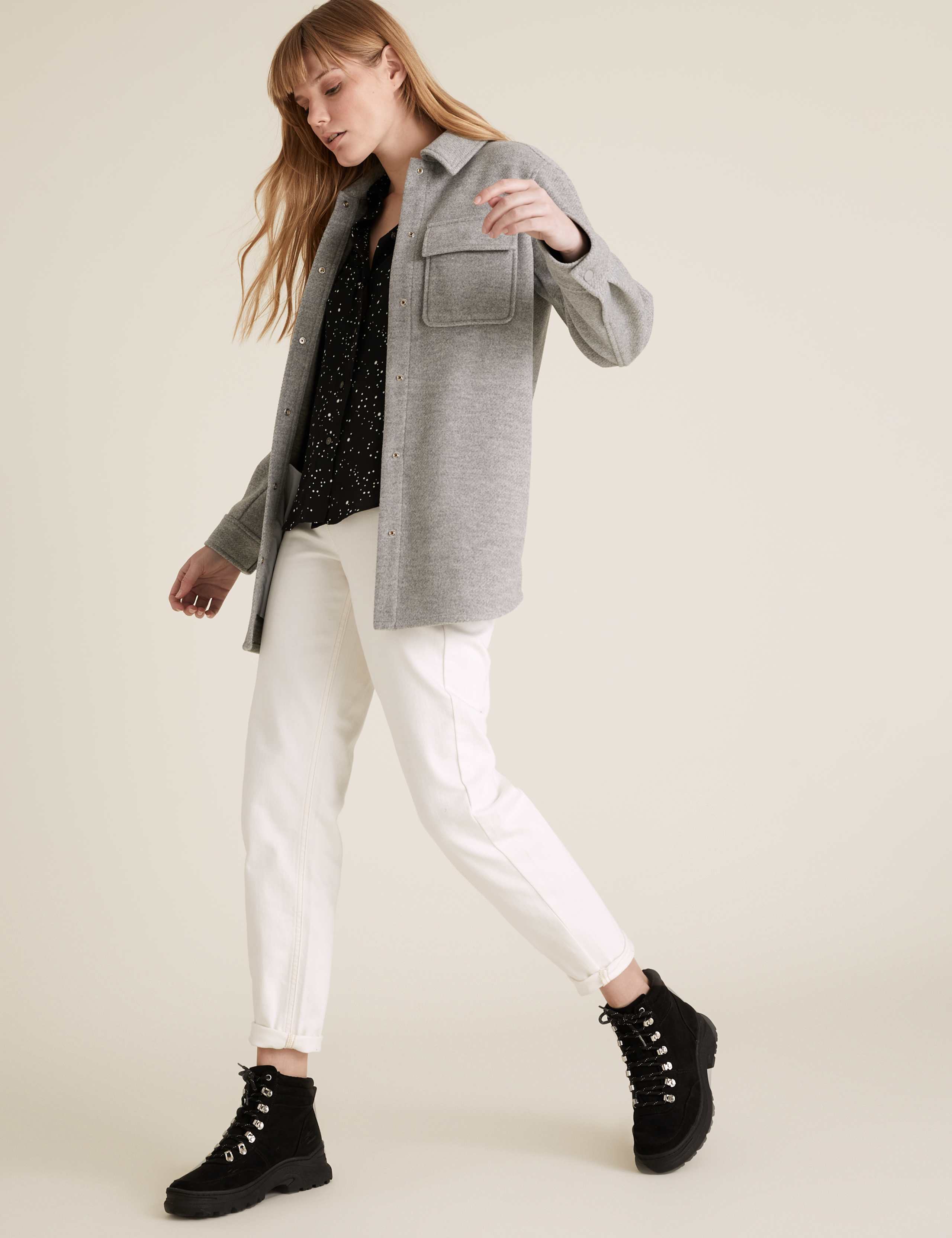 Printed Collared Long Sleeve Shirt 3 of 5