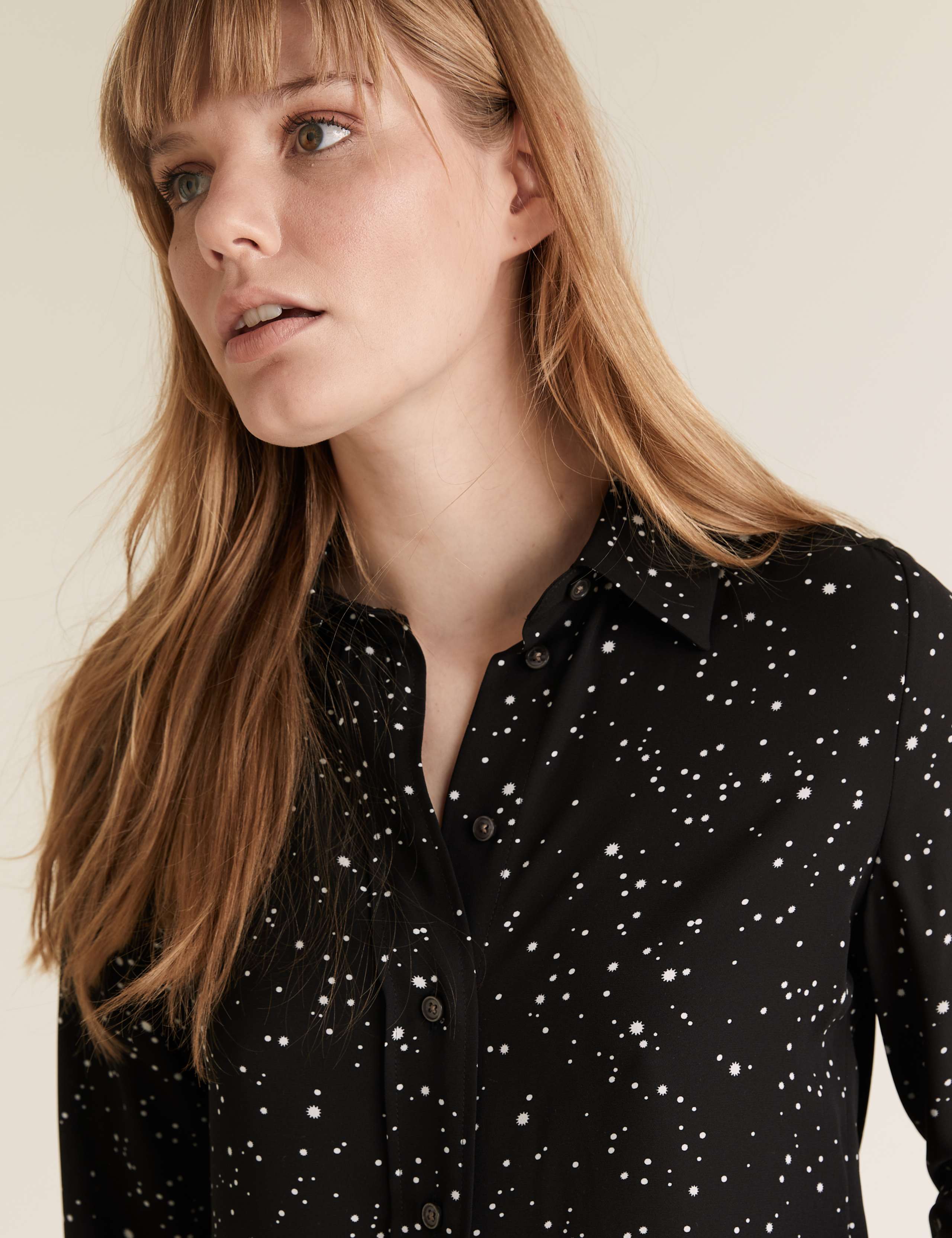 Printed Collared Long Sleeve Shirt 5 of 5