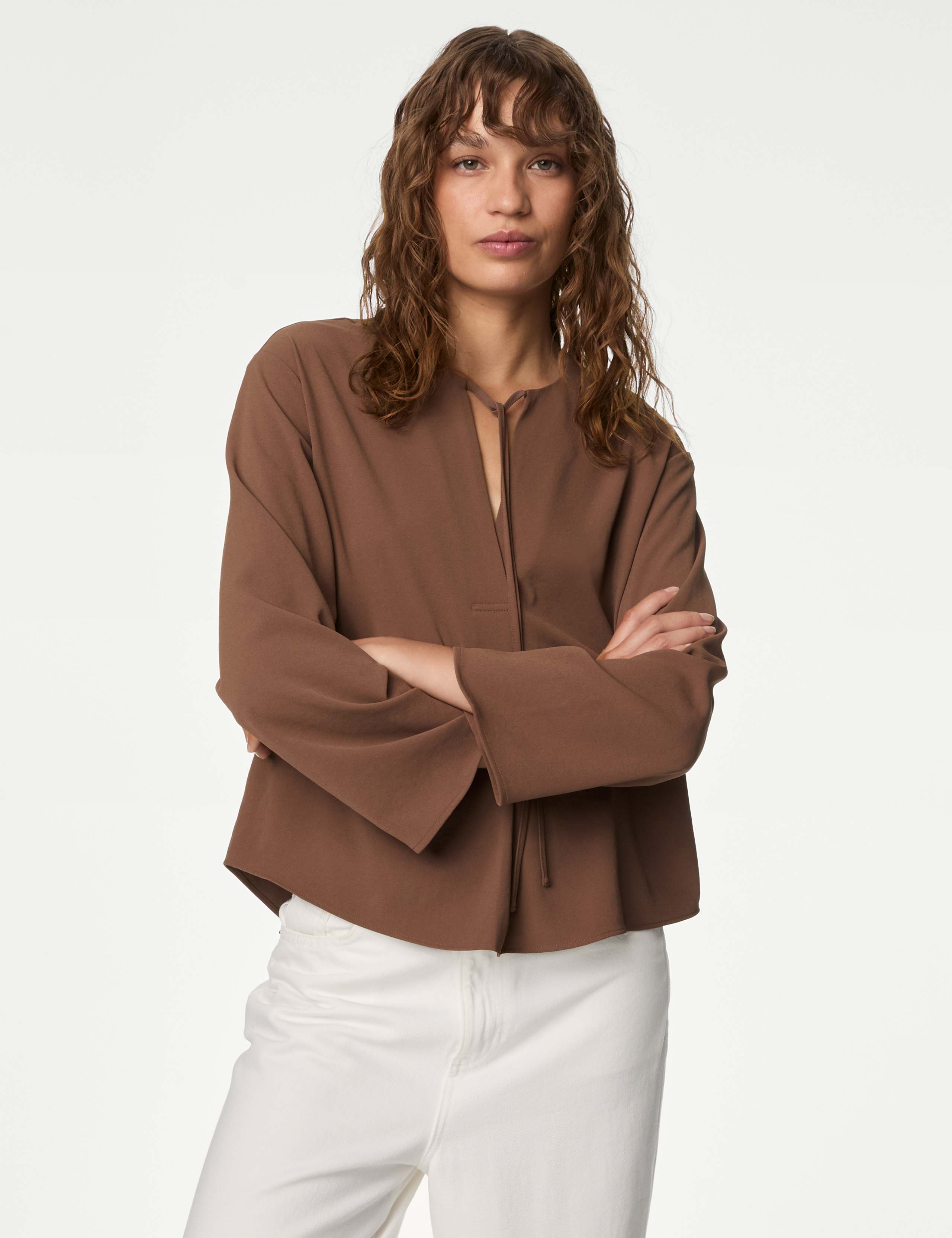 Tie Neck Blouse 1 of 5