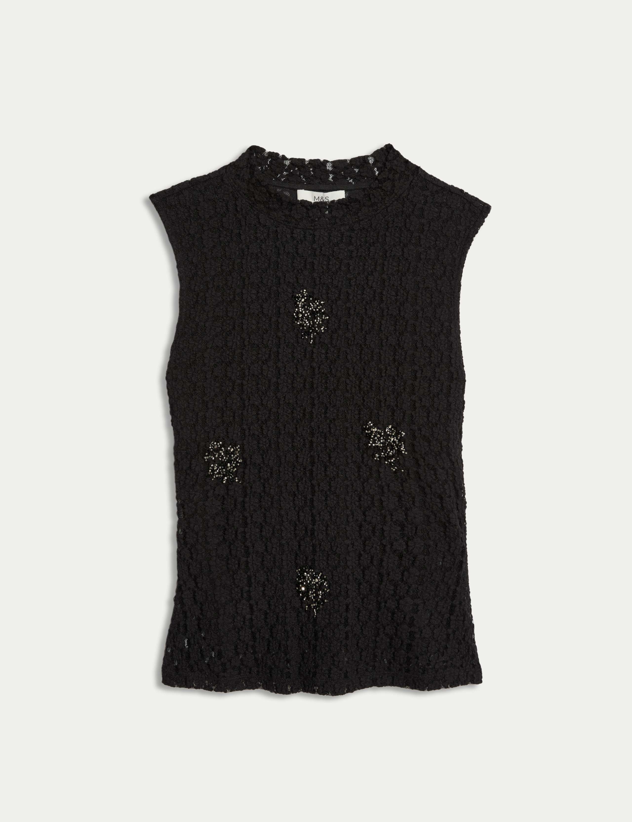Jersey Lace Embellished Top 1 of 2