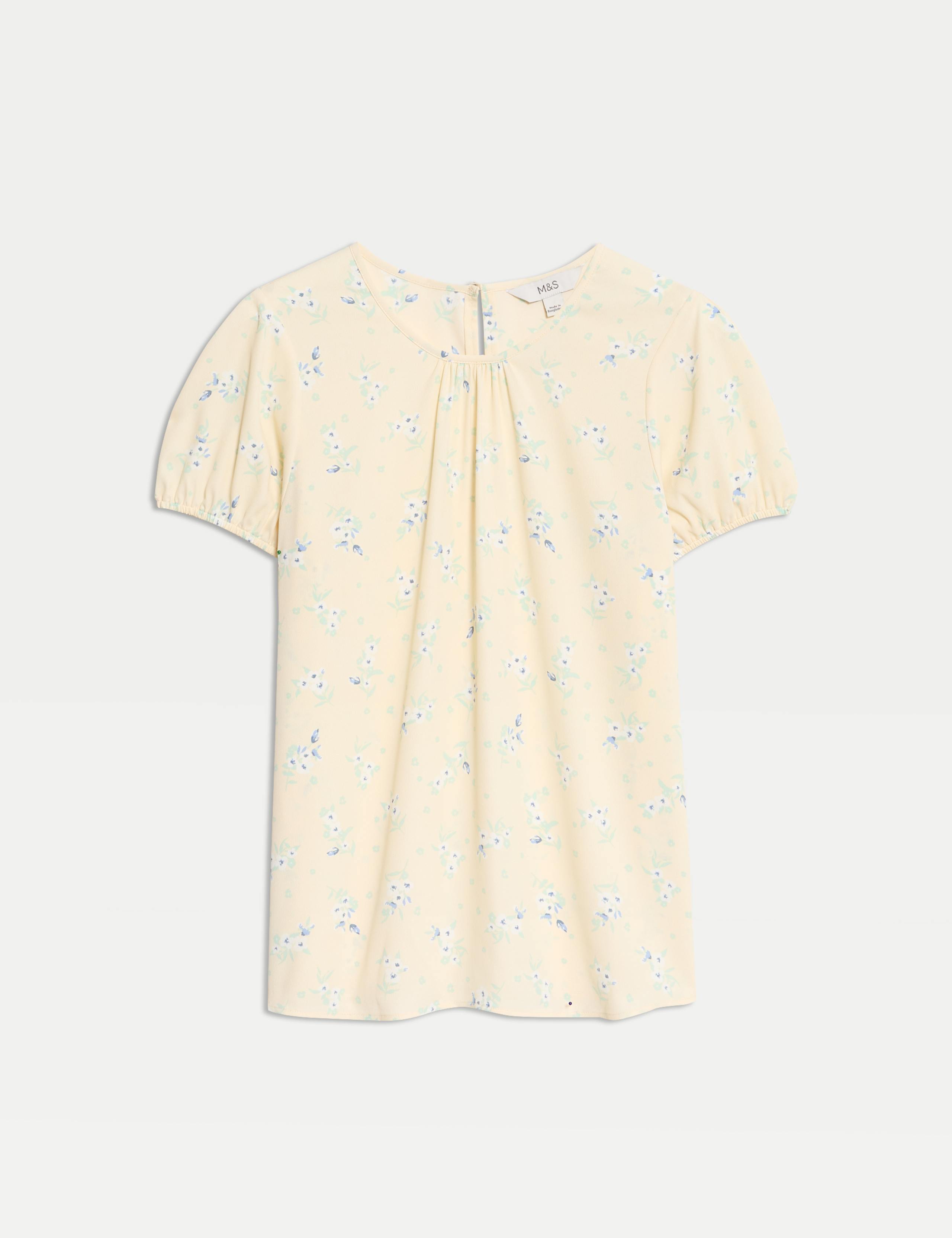 Floral Regular Fit Puff Sleeve Top 2 of 6