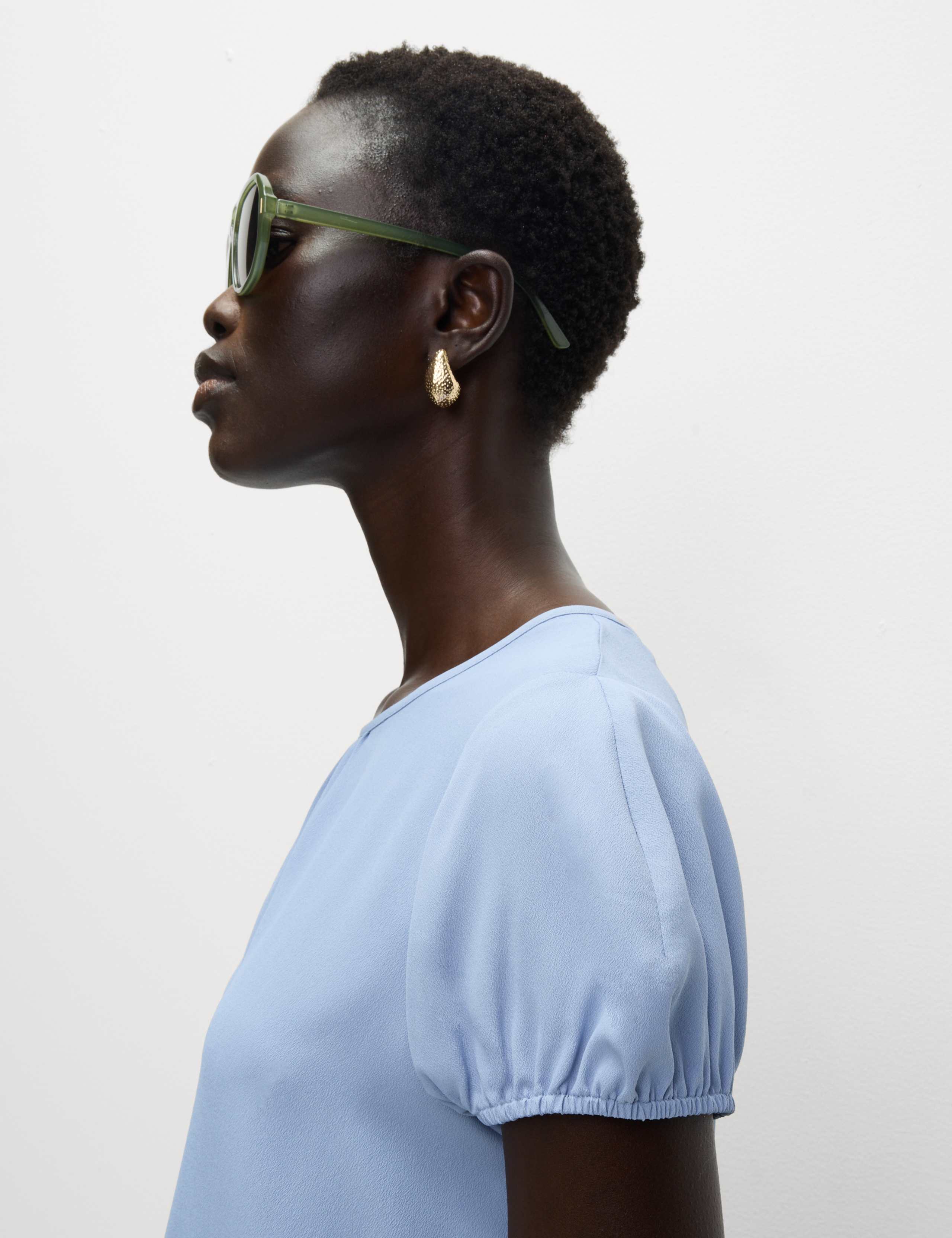 Regular Fit Puff Sleeve Top 1 of 5