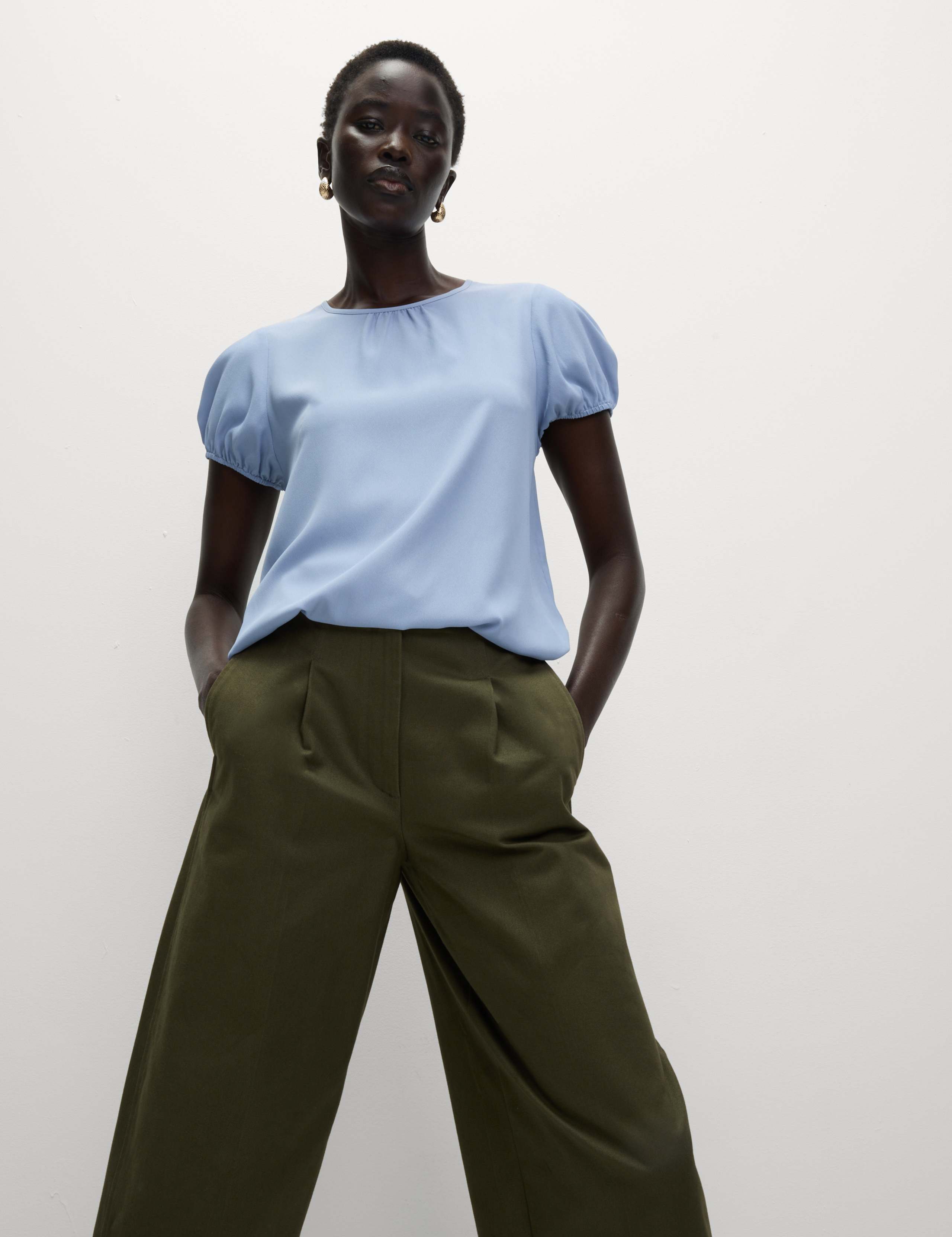 Regular Fit Puff Sleeve Top 3 of 5