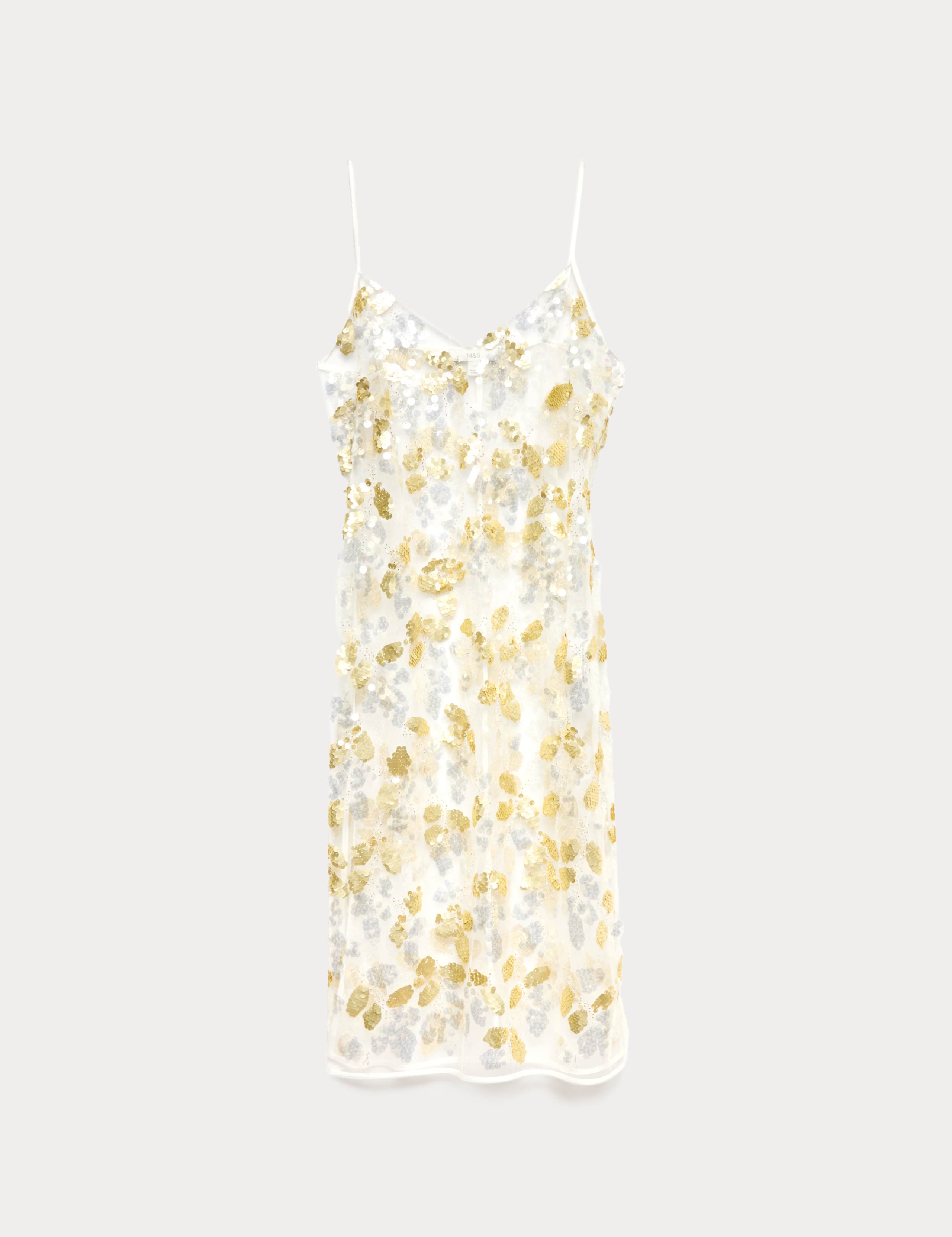 Sequin V-Neck Longline Cami Top 2 of 8