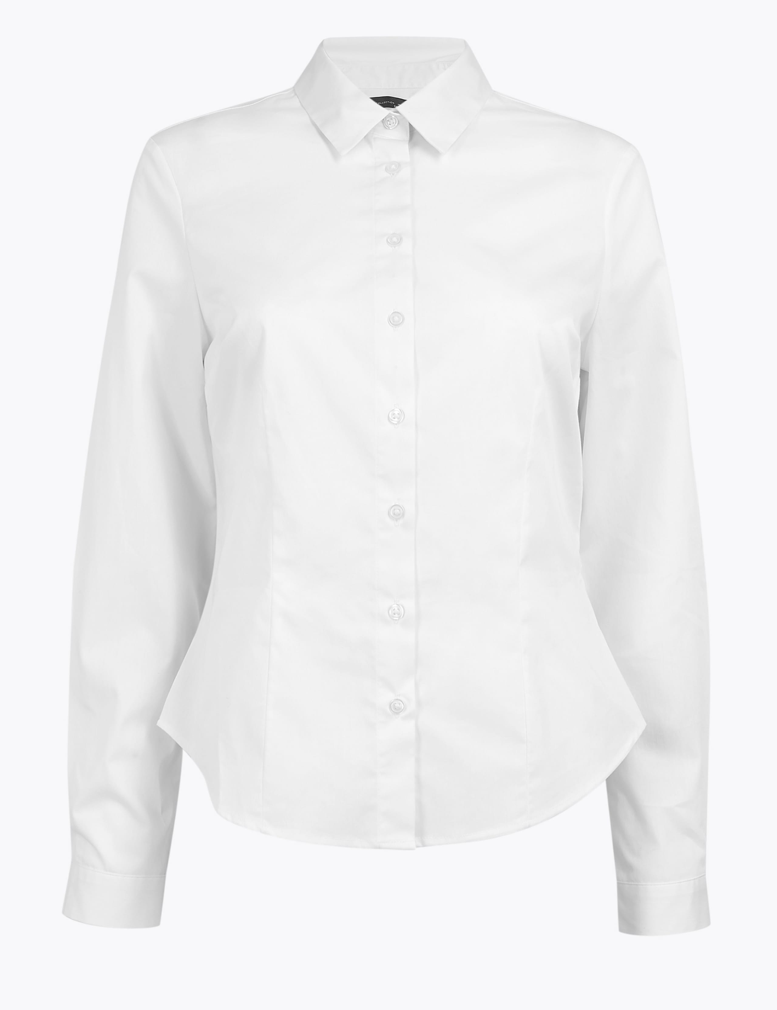 PETITE Cotton Fitted Long Sleeve Shirt 2 of 5