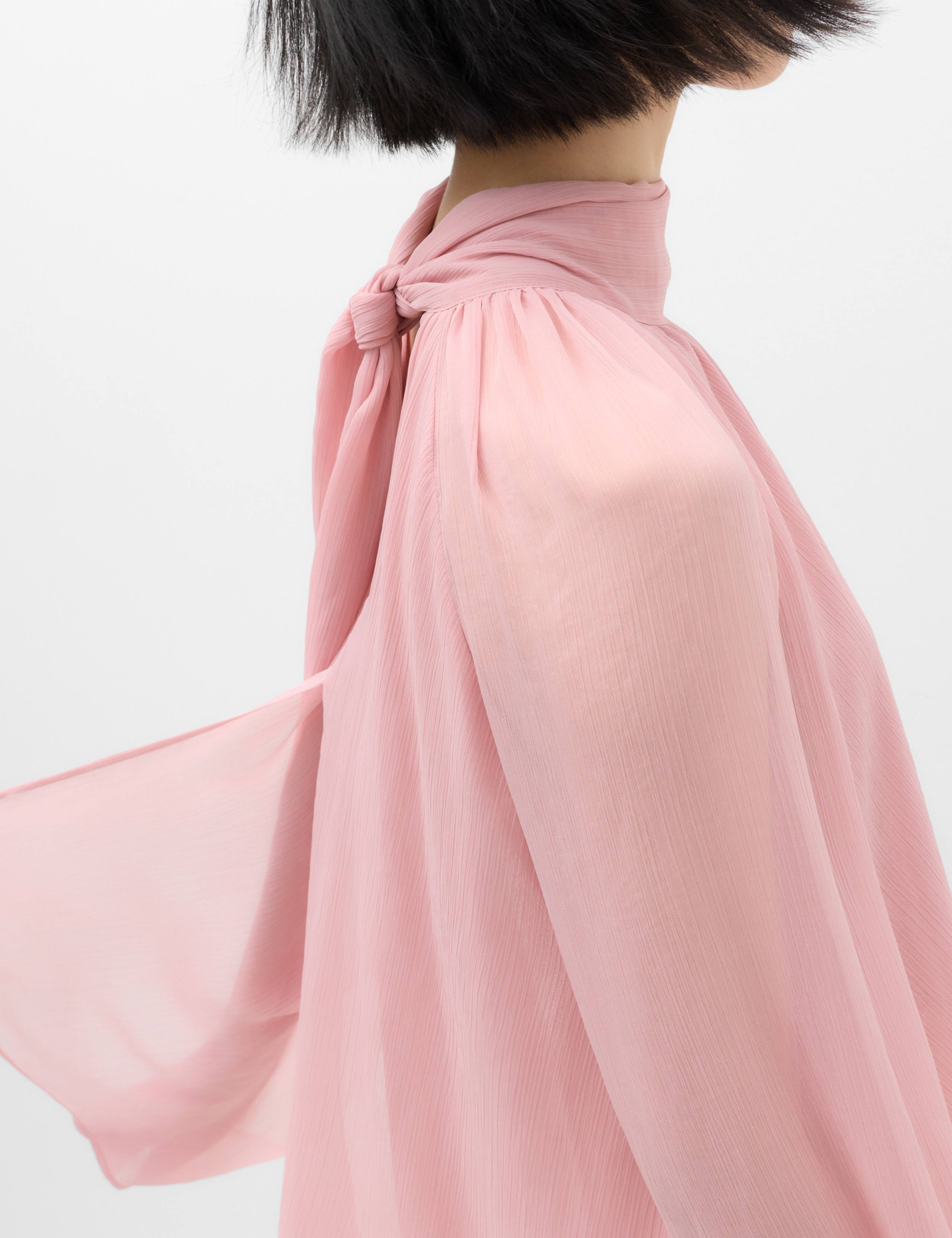 Draped Tie Neck Longline Blouse 6 of 6
