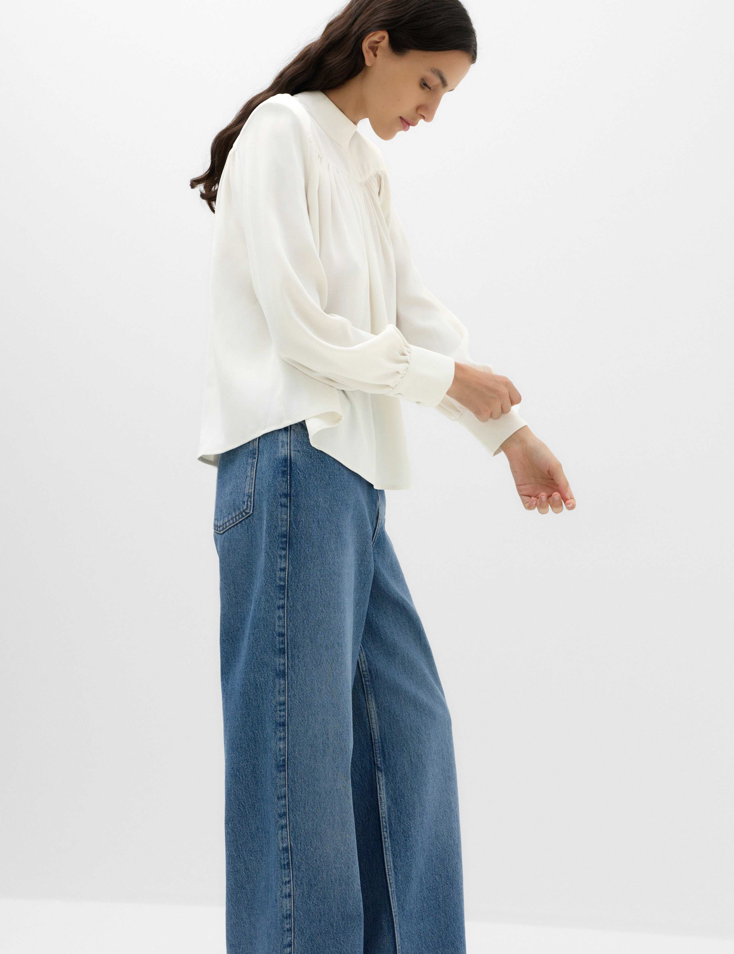 High Neck Blouson Sleeve Blouse 7 of 7
