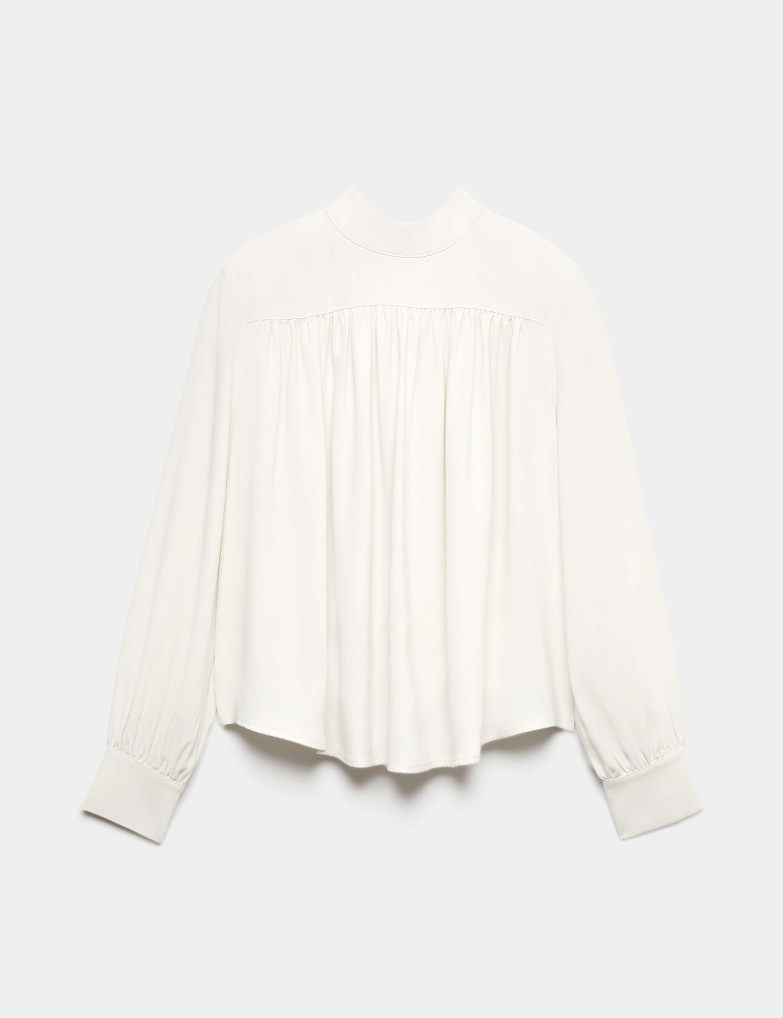 High Neck Blouson Sleeve Blouse 2 of 7