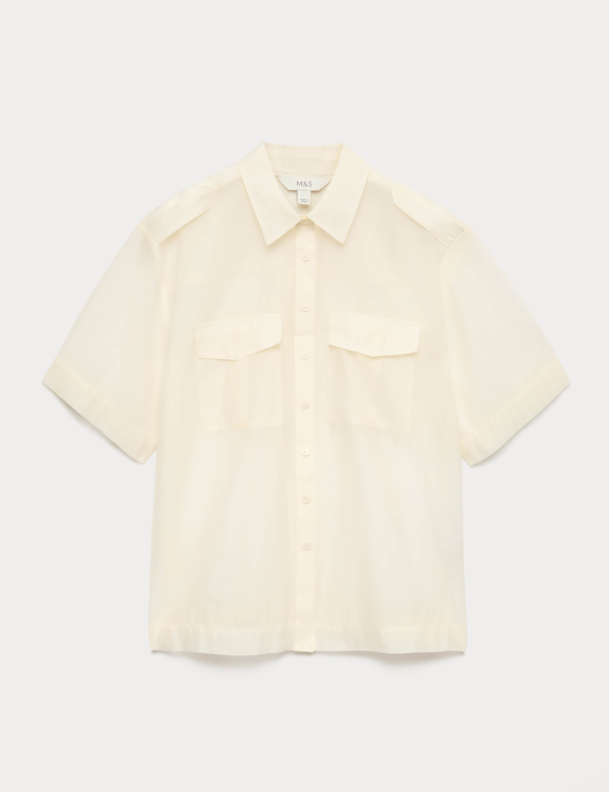 Sheer Collared Utility Shirt 2 of 7