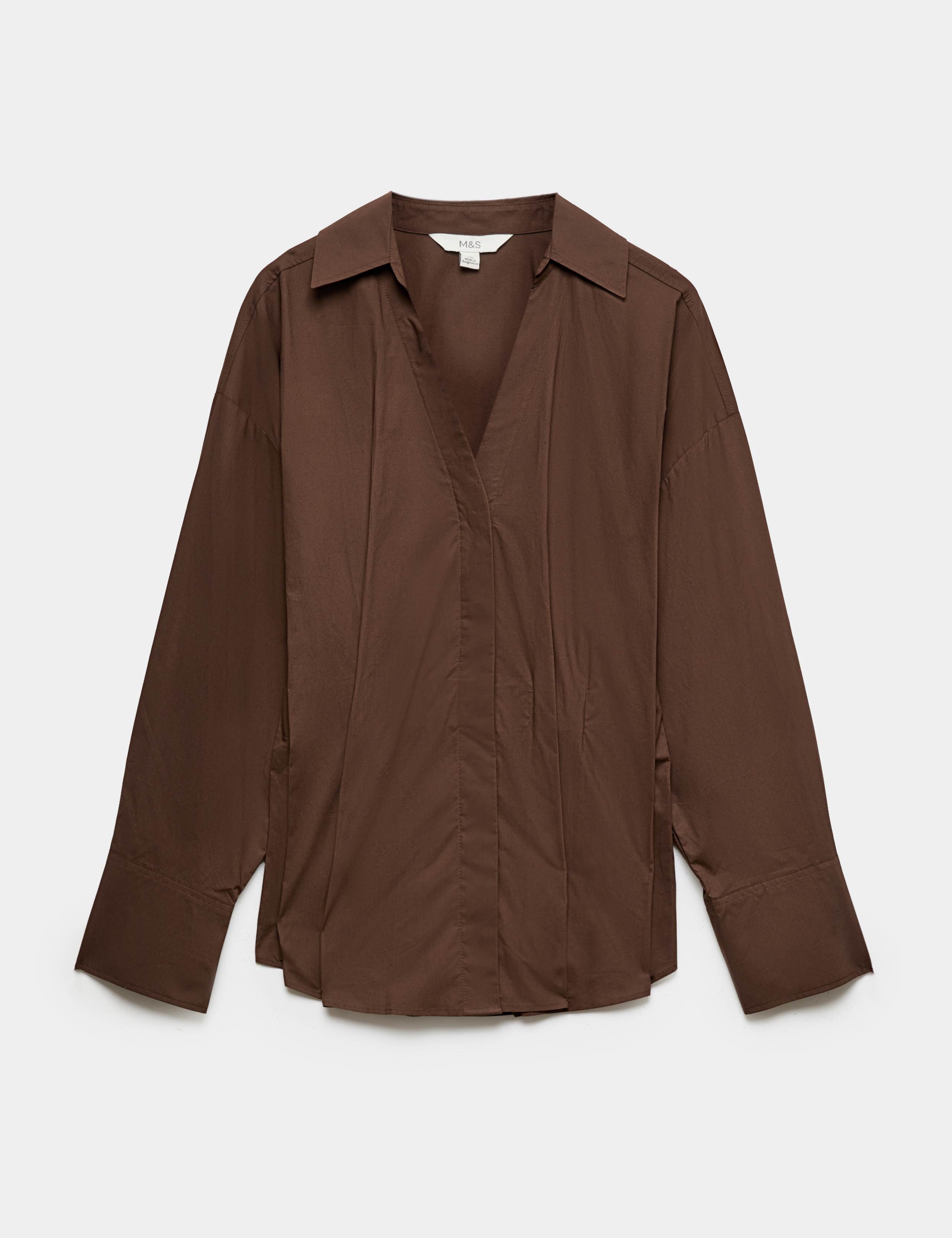 Pure Cotton Collared Waisted Shirt 2 of 7