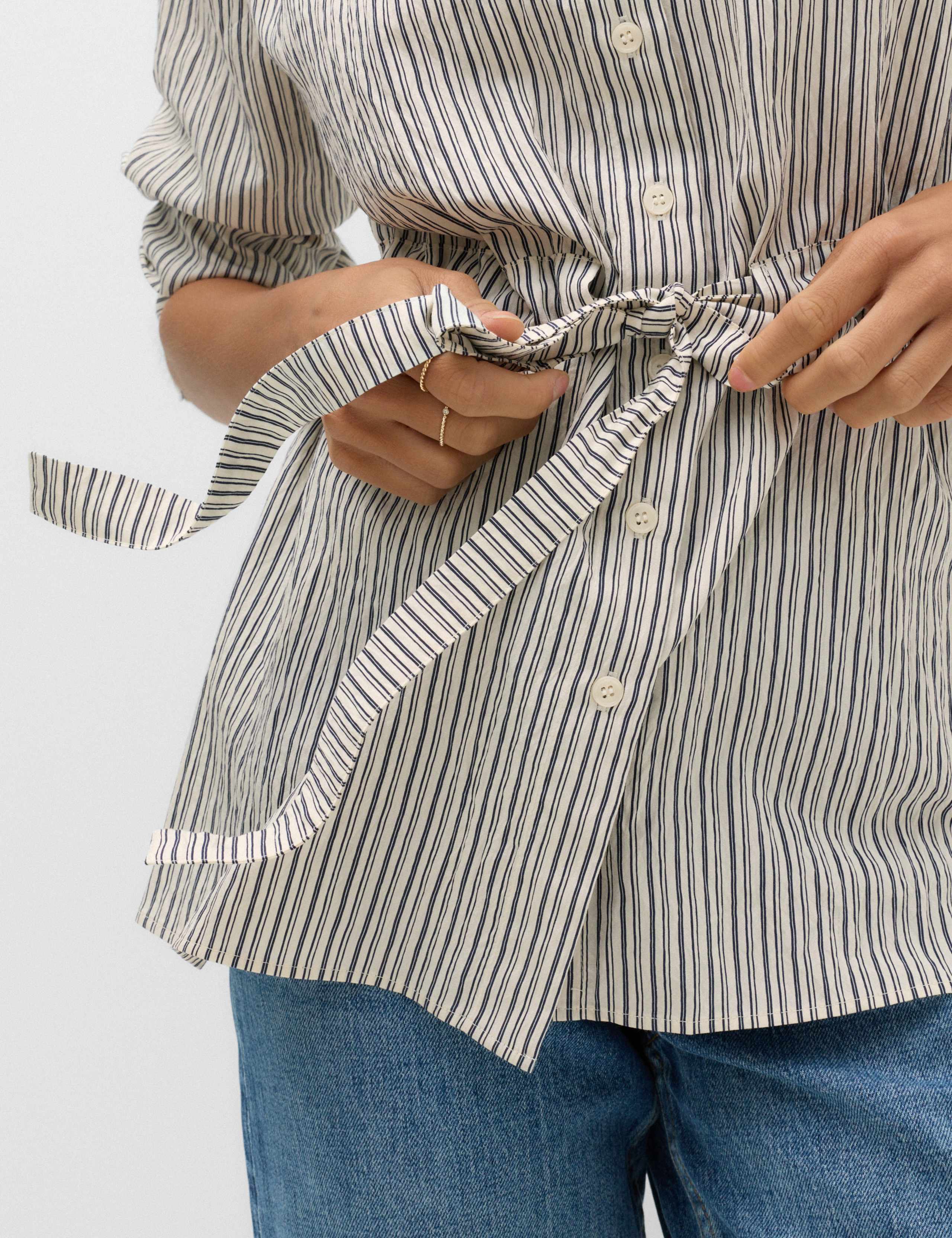 Striped Tie Waist Detail Shirt 7 of 7
