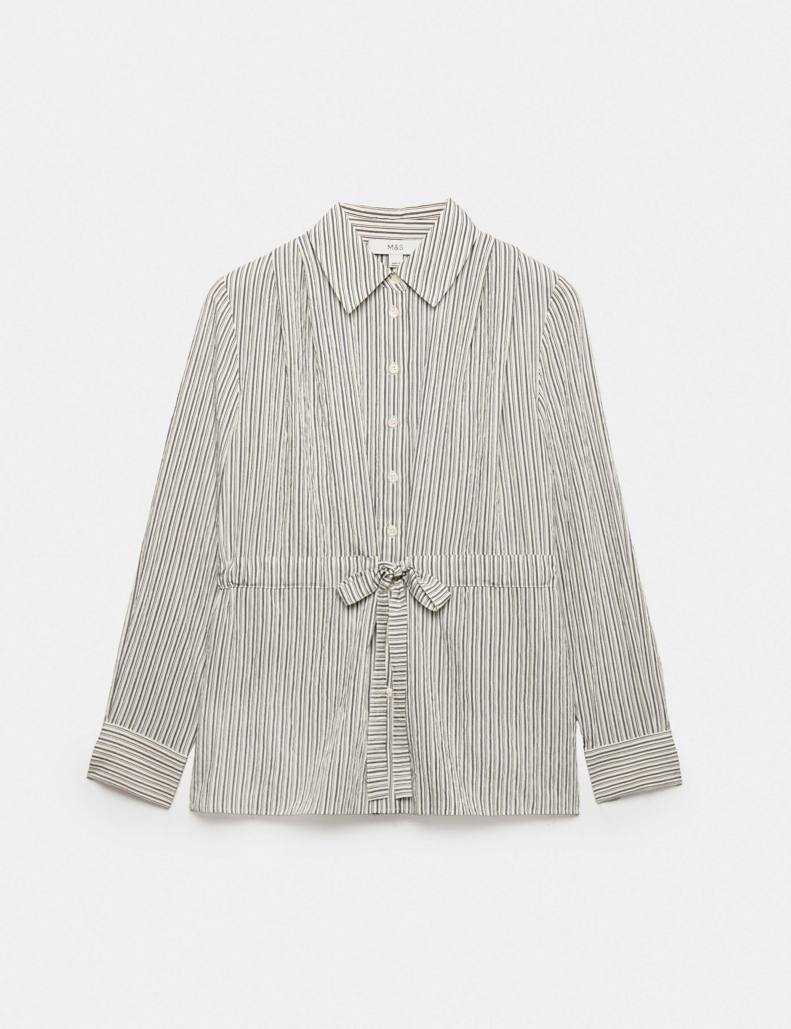 Striped Tie Waist Detail Shirt 1 of 1