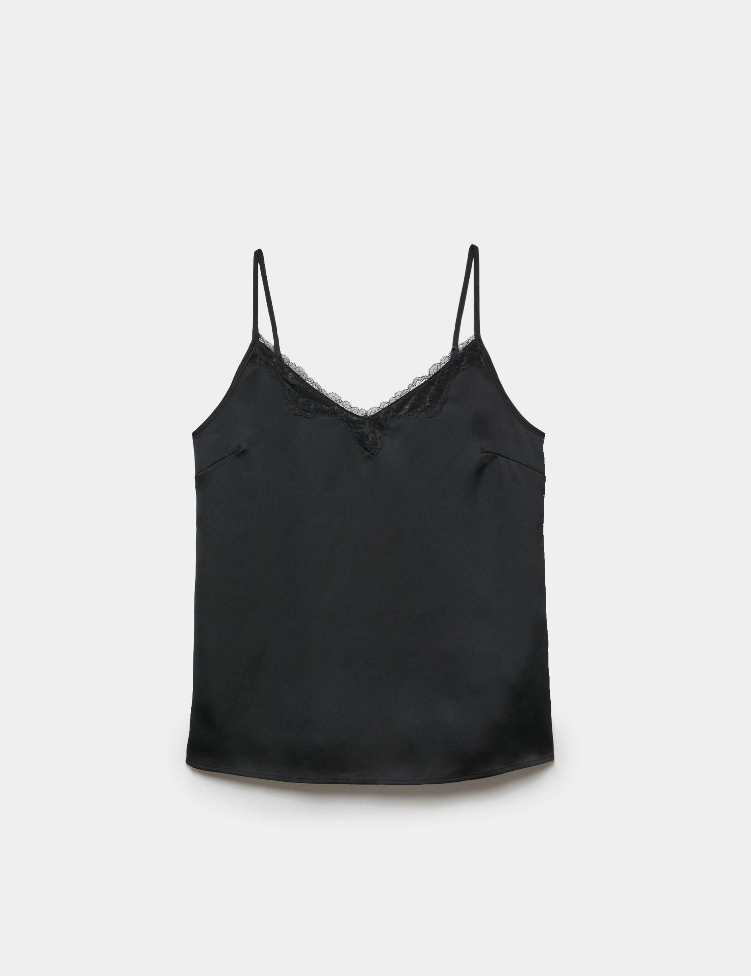 Lace Insert V Neck Cami Top 2 of 5