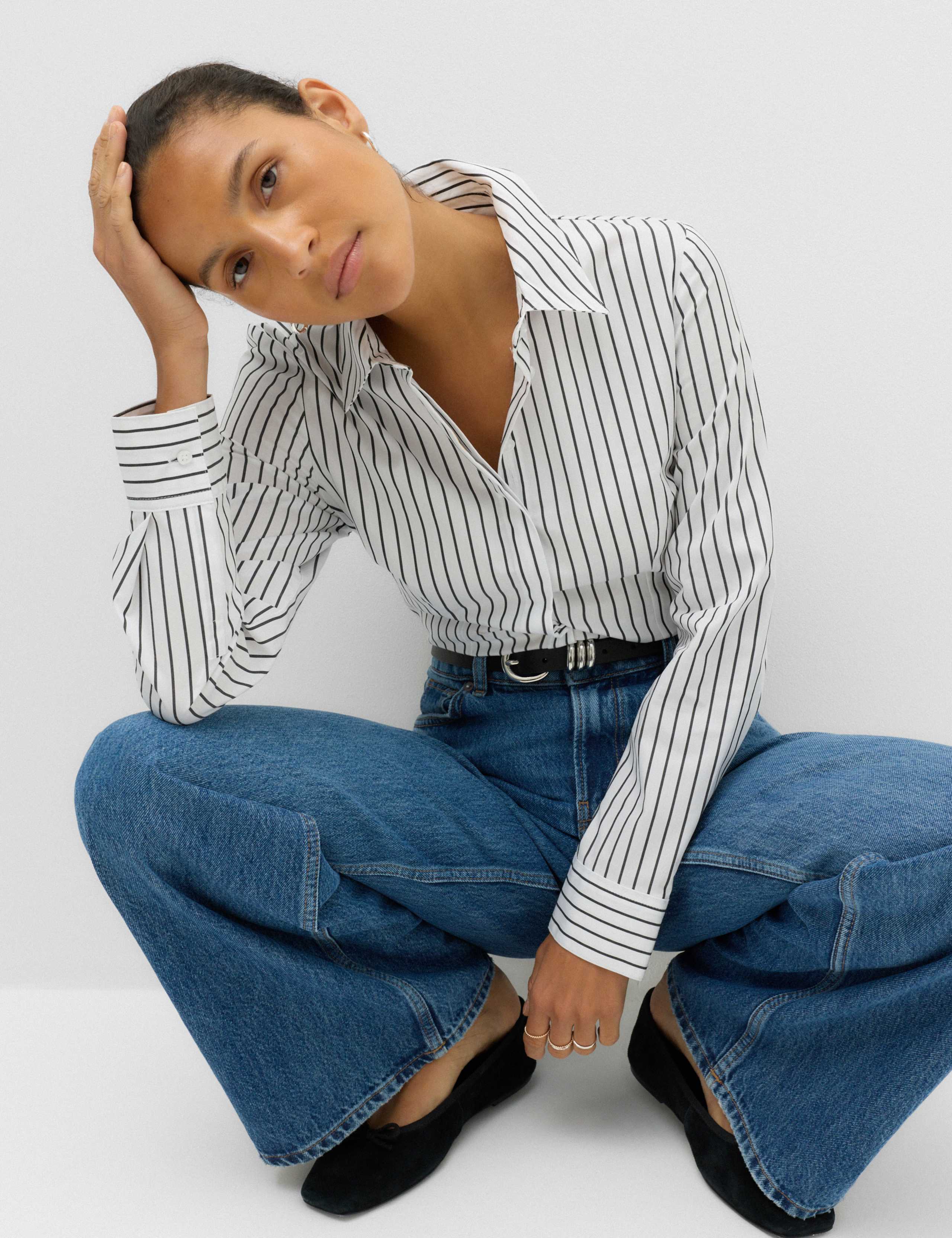 Cotton Rich Collared Fitted Shirt 1 of 6