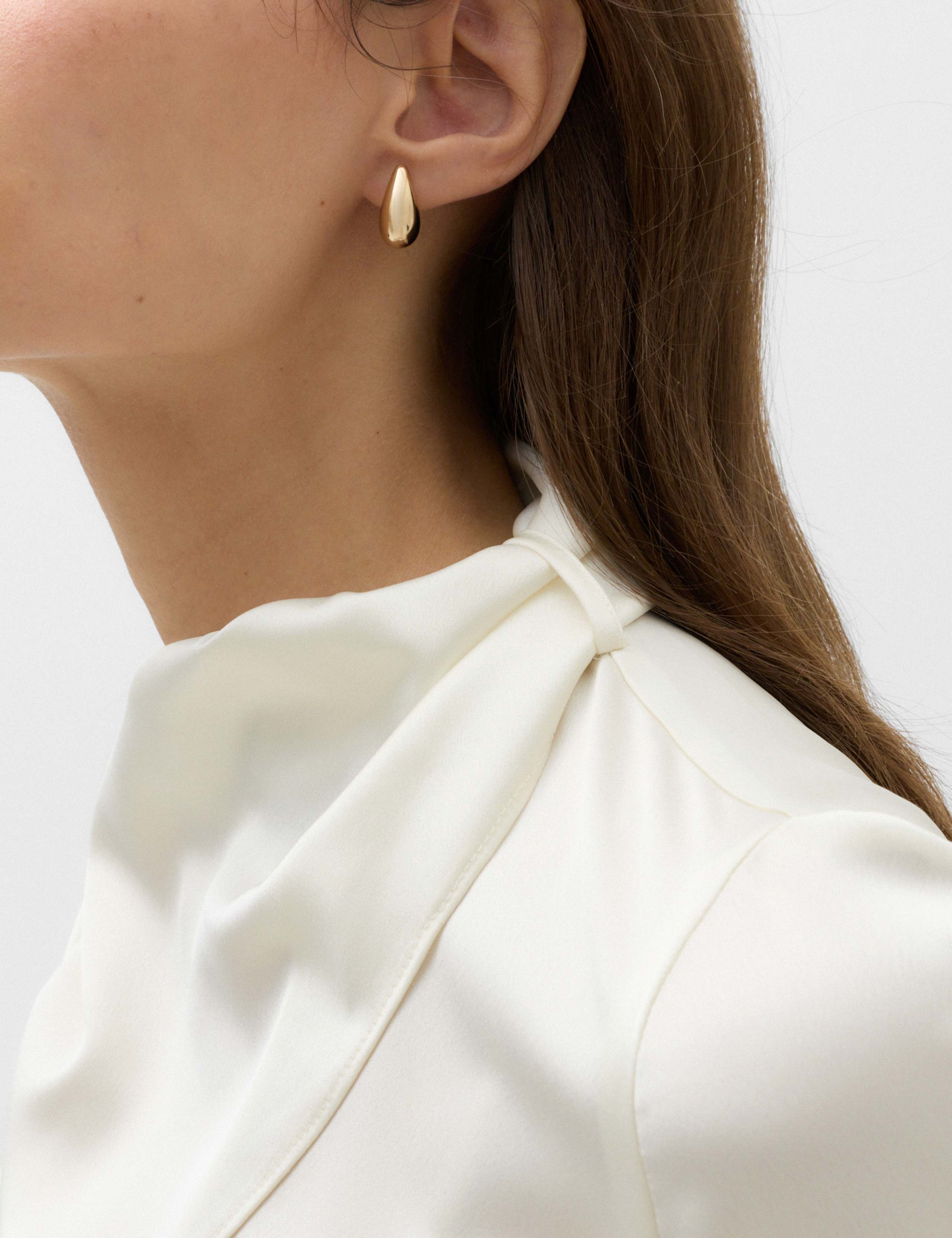 Satin Scarf Neck Blouse 3 of 7