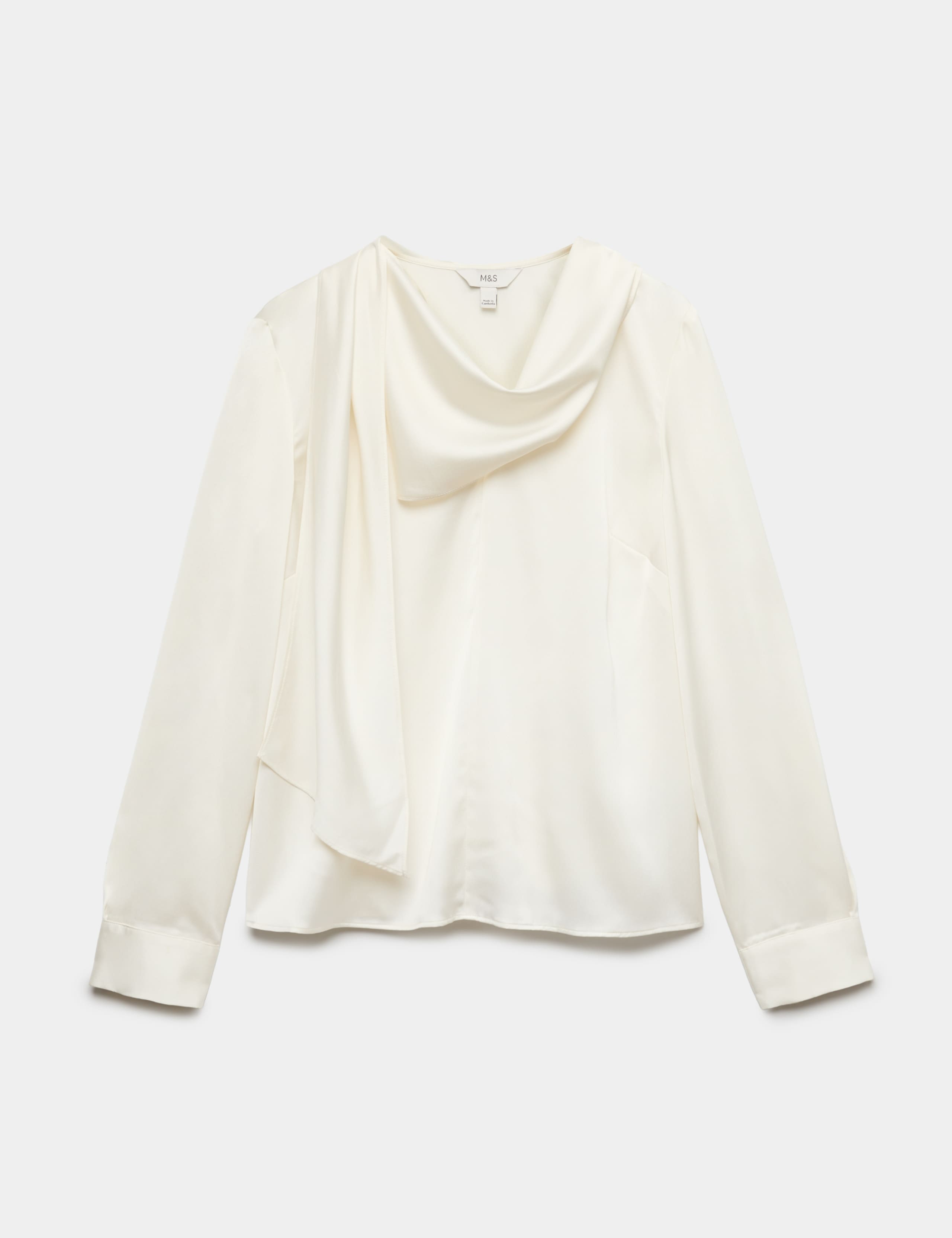 Satin Scarf Neck Blouse 2 of 7
