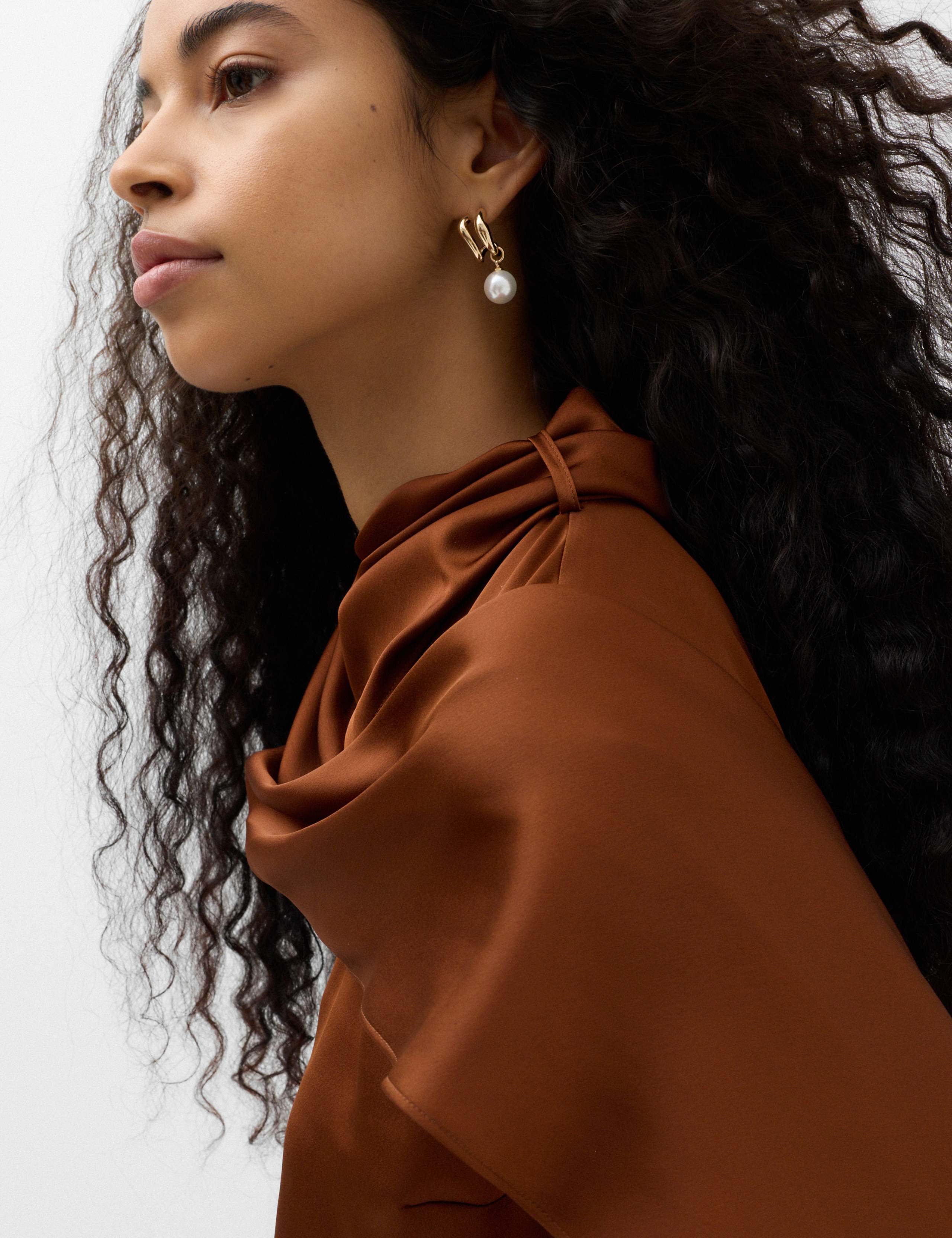 Satin Scarf Neck Blouse 7 of 7