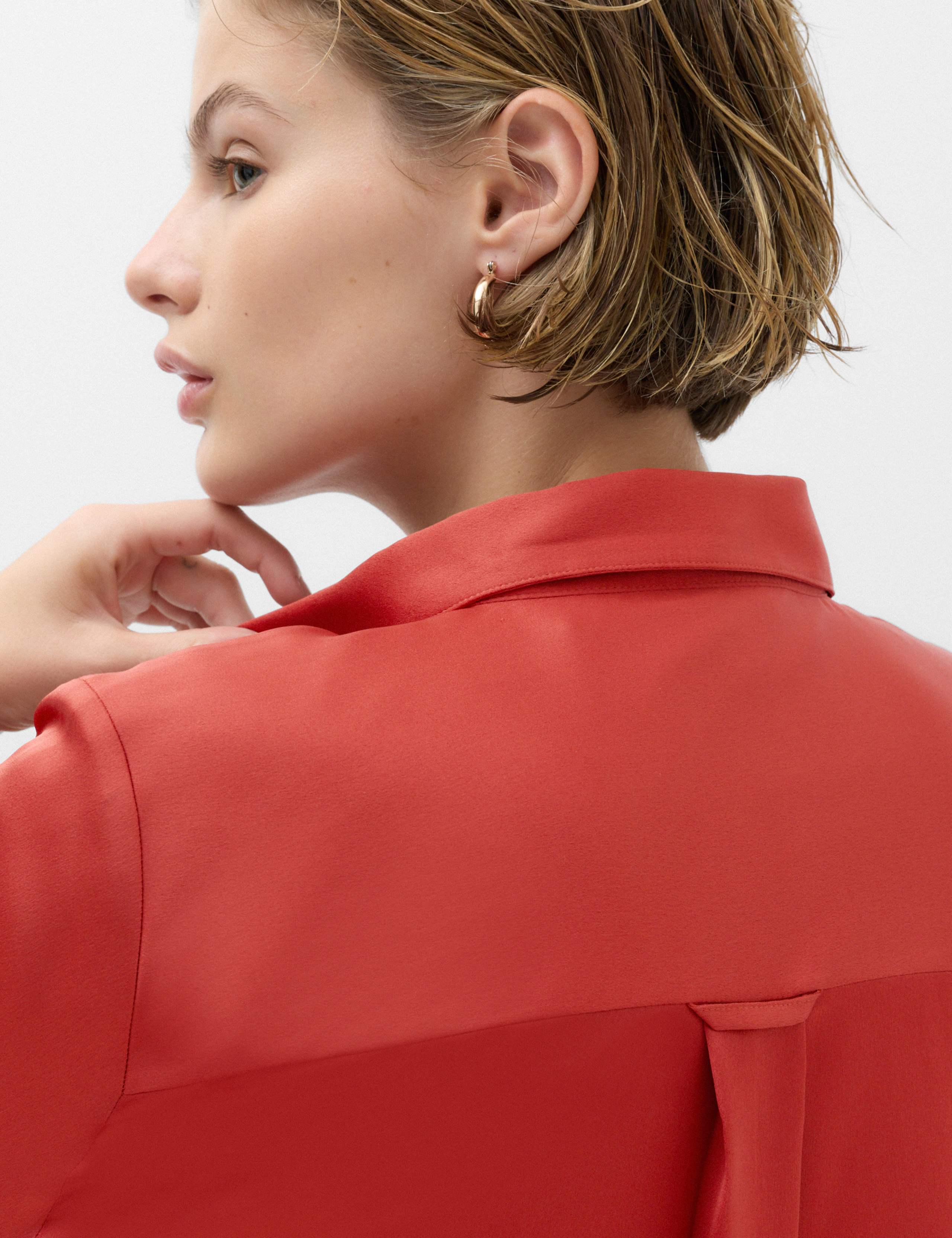 Satin Collared Button Through Shirt 6 of 7